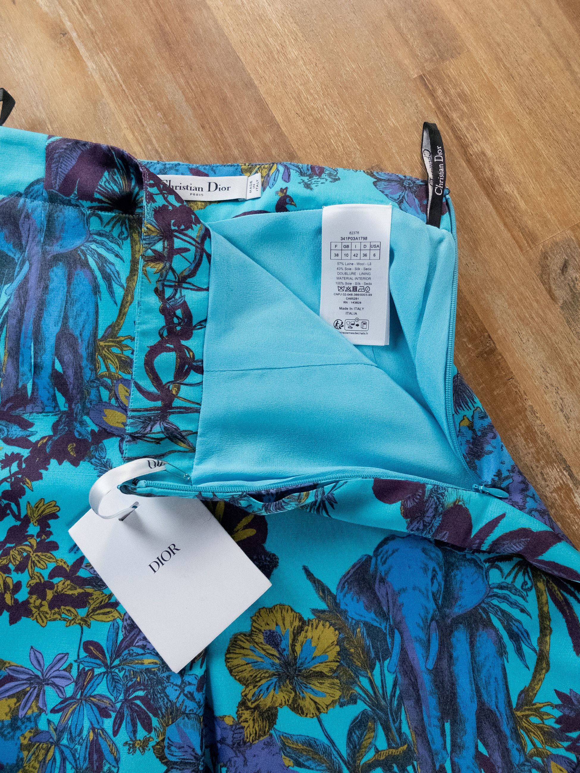 Dior DIOR Toile de Jouy Voyage wool blue silk mini shorts 6 US 38 Size 28" / US 6 / IT 42 - 5 Thumbnail