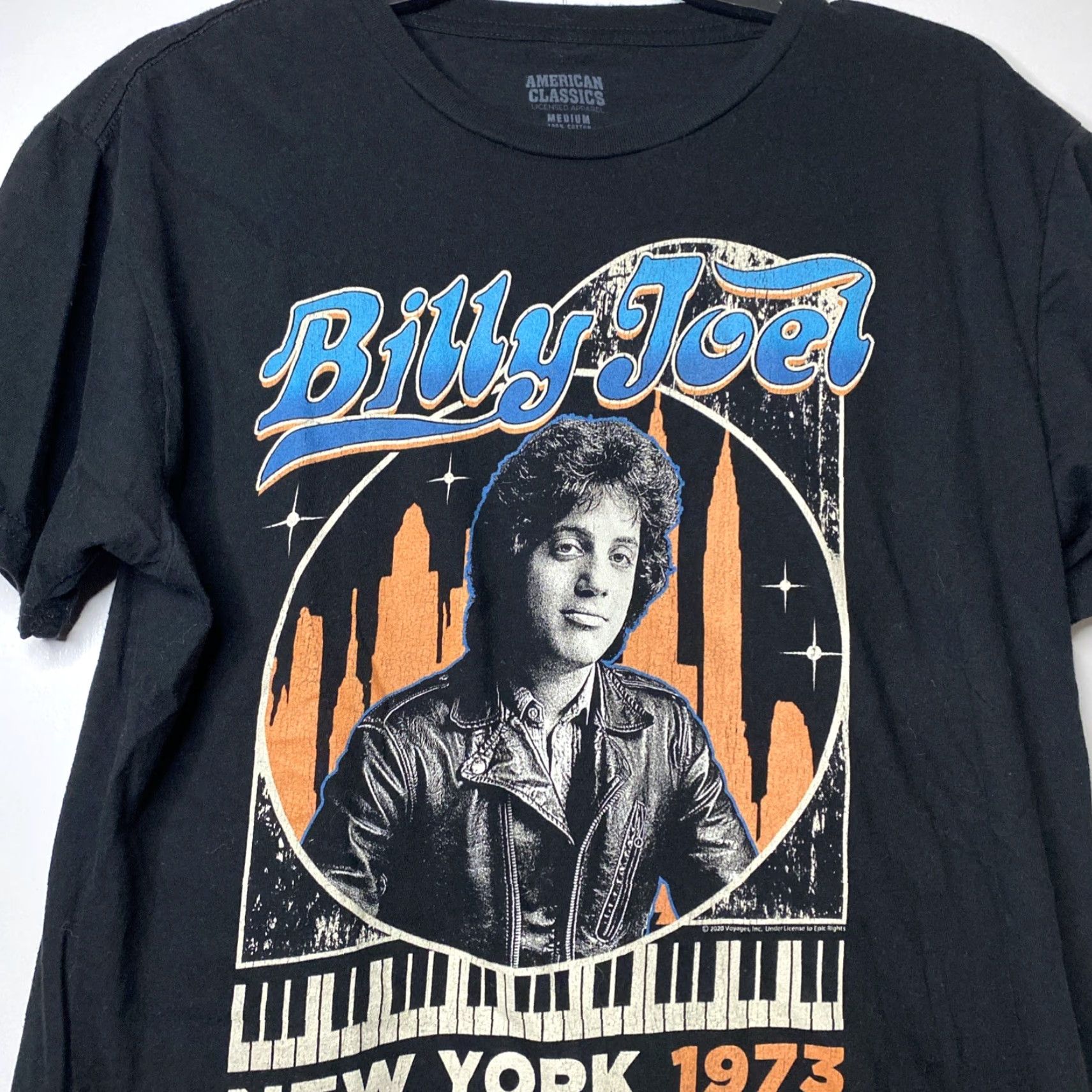 Vintage American Classics Billy Joel T Shirt Mens M Black Short Sleeve Licensed Concert Band Tee Piano Man Shirt Size US M / EU 48-50 / 2 - 2 Thumbnail