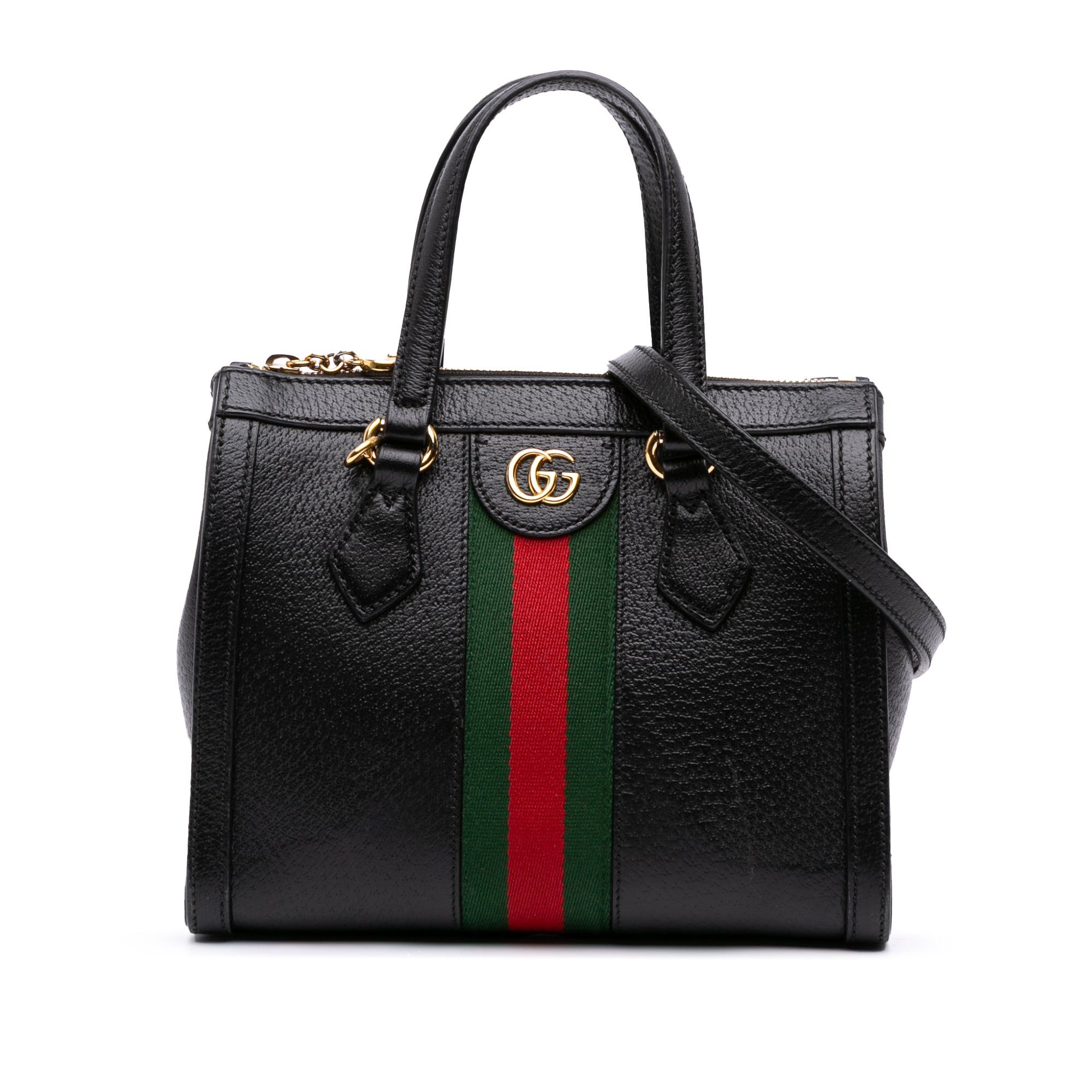 Small Leather Web Ophidia Satchel