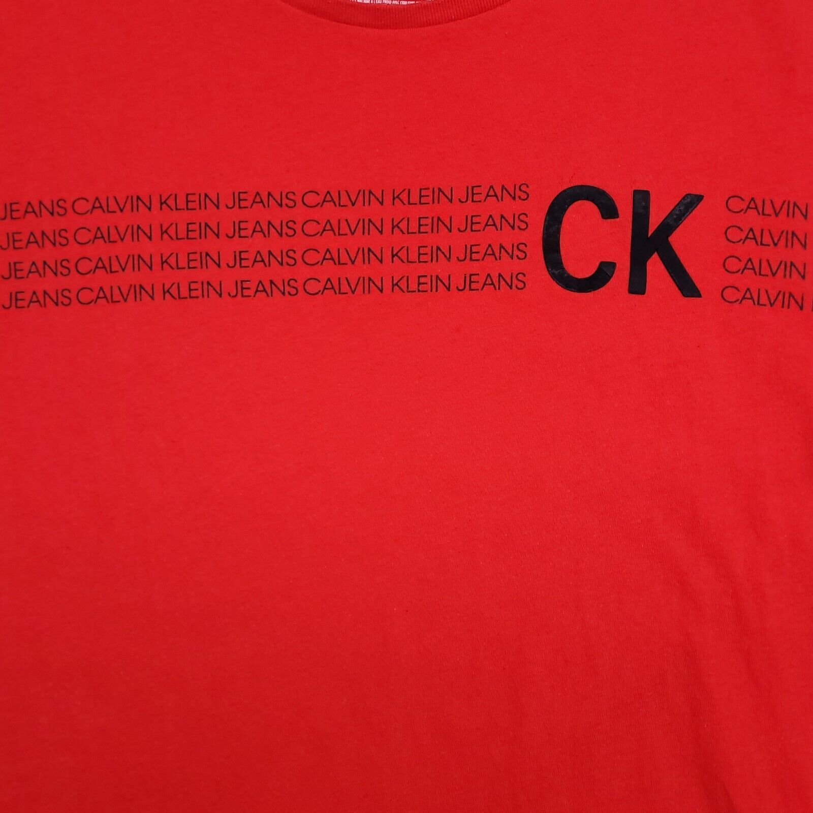 Calvin Klein Calvin Klein Graphic T-Shirt Womens Size Extra Large XL Red Size XL / US 12-14 / IT 48-50 - 4 Thumbnail