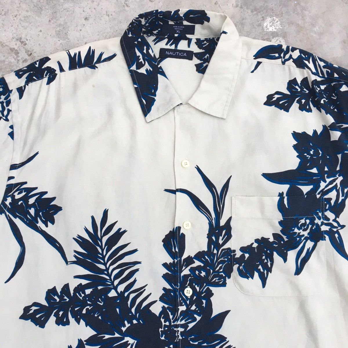 Nautica × Vintage Vintage NAUTICA SILK Hawaiian Shirt Size US XL / EU 56 / 4 - 6 Thumbnail