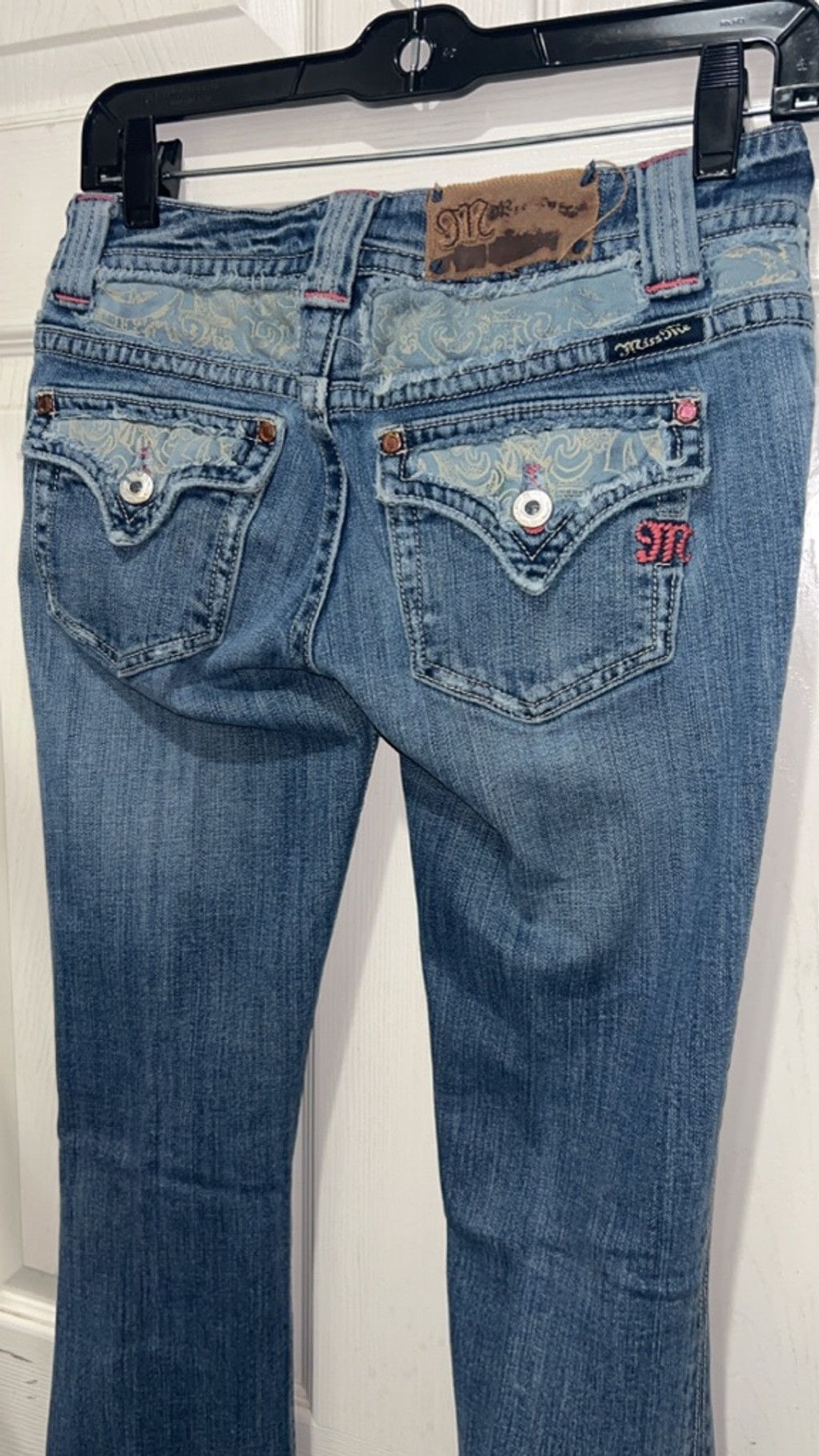 Miss Me Women's Miss Me Boot Cut Jeans 26 Blue Pink Size 26" / US 2 / IT 38 - 3 Thumbnail