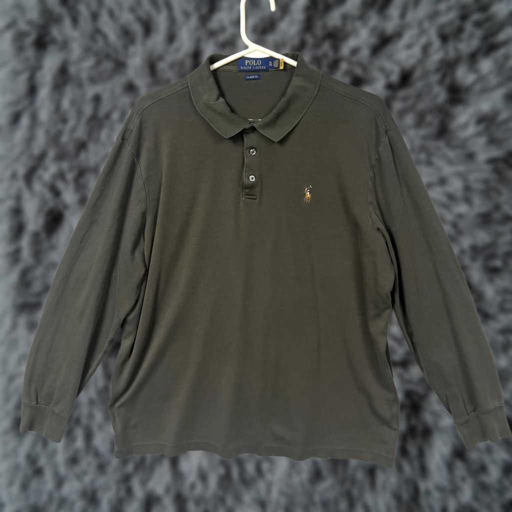 Polo Ralph Lauren Polo Ralph Lauren Polo Shirt Mens XL Green Classic Fit Long Sleeve Preppy Golf Size US XL / EU 56 / 4 - 1 Thumbnail