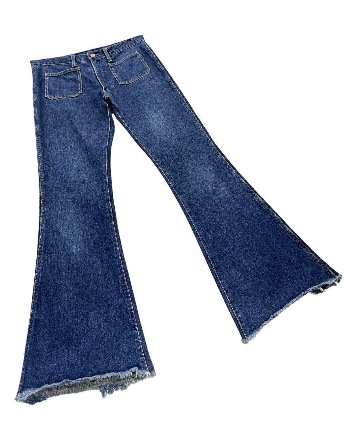 Big John × Le Grande Bleu (L.G.B.) × Vintage ULTRAFLARE🔥BIG JOHN BIG WASHING Bush Pants Distressed Jeans Size US 29 - 1 Thumbnail