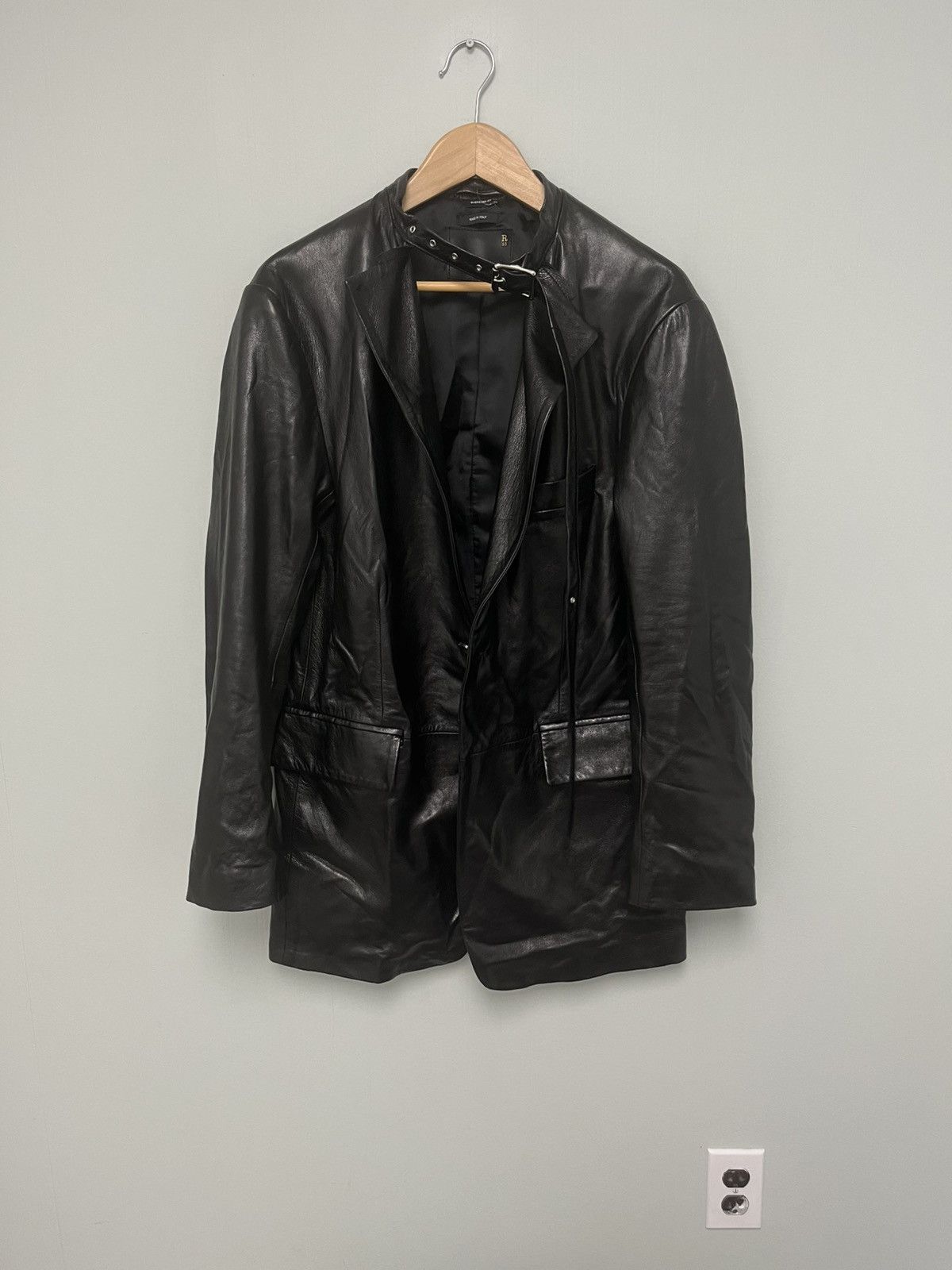 R13 Belt Collar Leather Jacket Small Size US S / EU 44-46 / 1 - 8 Thumbnail