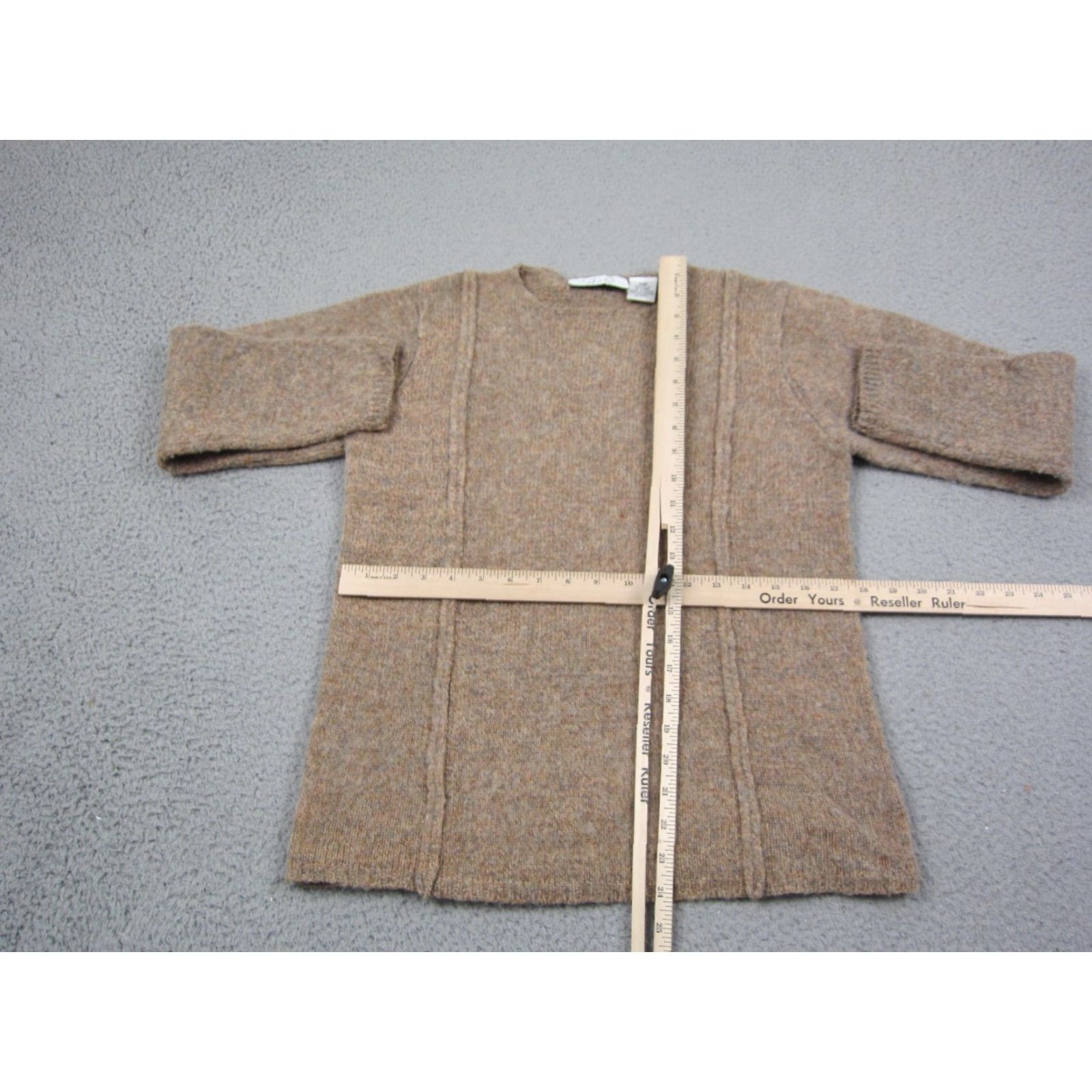 J. Jill VINTAGE J.Jill Sweater Womens XS Petite XSP Brown 100% Wool Knit Pullover Crew Neck Long Sleeve 90s City Classic Winter Fall Spring Mens/Womens Size XS / US 0-2 / IT 36-38 - 6 Thumbnail