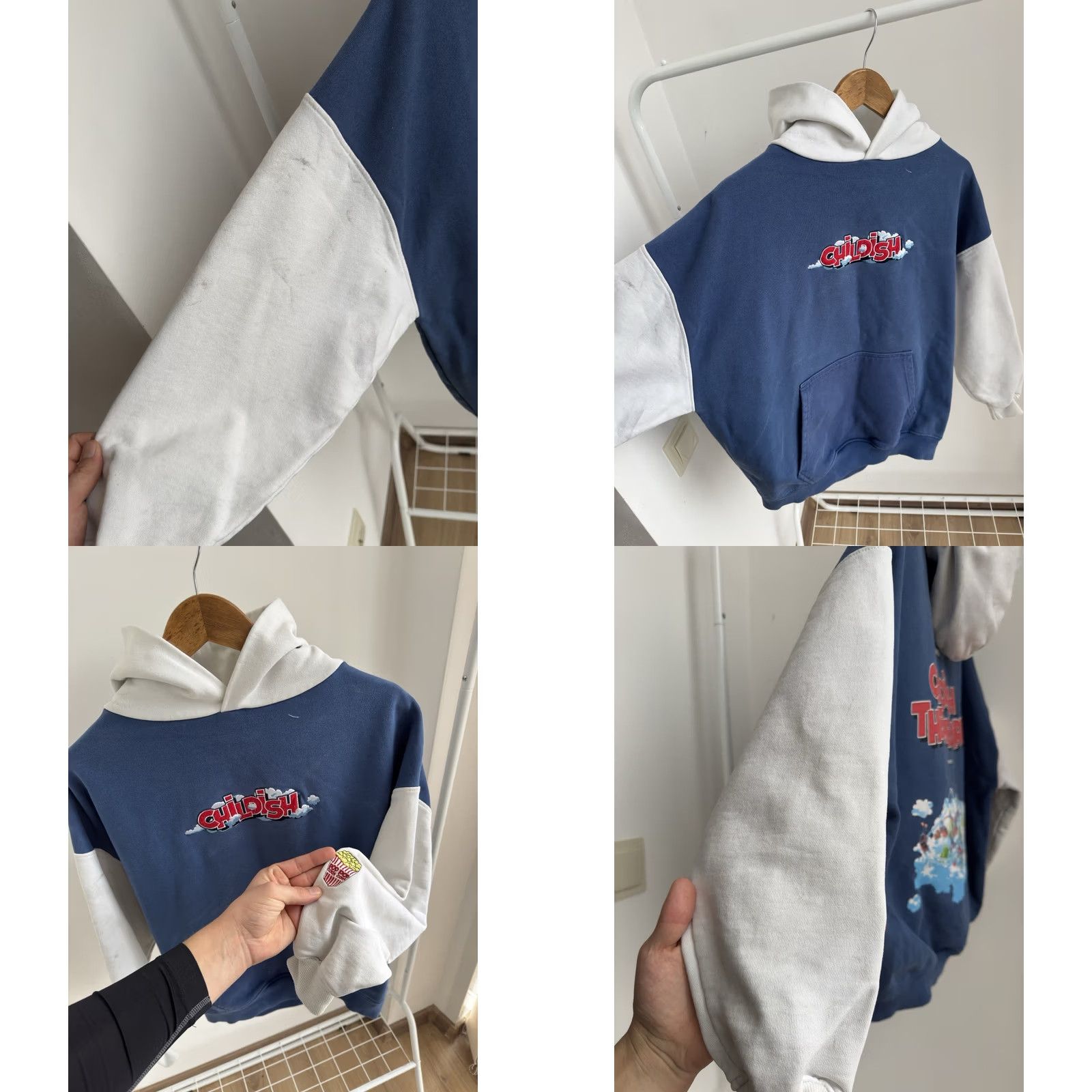 Vintage VINTAGE Childish Theme Park TGF Heavy Hoodie Shirt Mens S Blue Logo 90s Art Cars City Hip Hop USA Y2K Rare Pullover Size US S / EU 44-46 / 1 - 9 Thumbnail