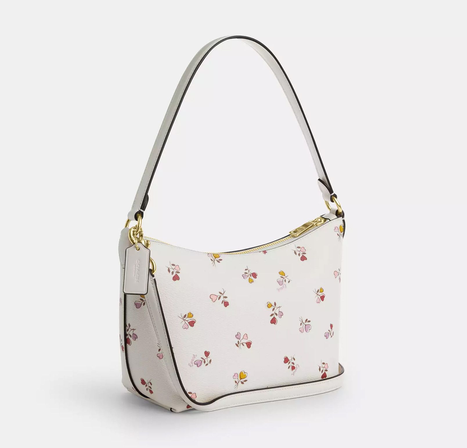 Coach NWT Coach Zip Top Shoulder Bag With Heart Print CW392 Size ONE SIZE - 11 Thumbnail