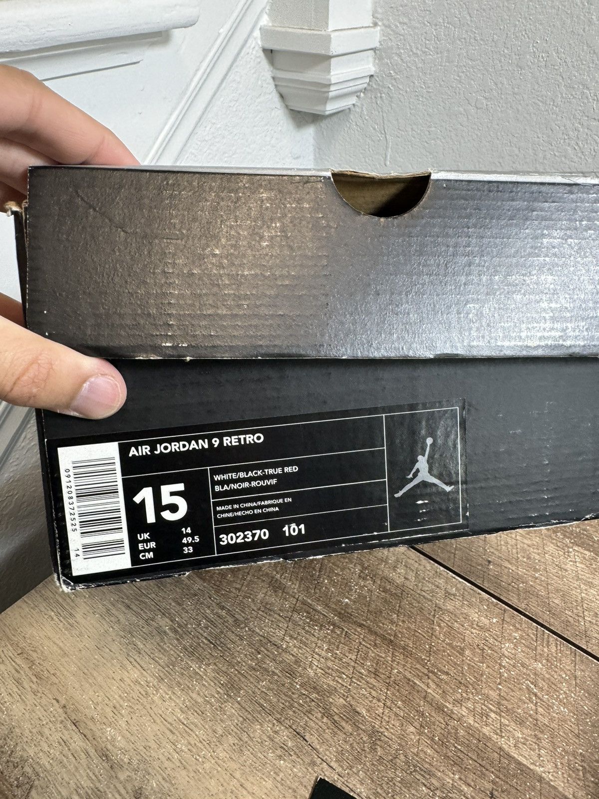 Jordan Brand Air Jordan 9 Retro OG White Black Red Size 15 | 302370-101 | Size US 15 / EU 48 - 11 Thumbnail