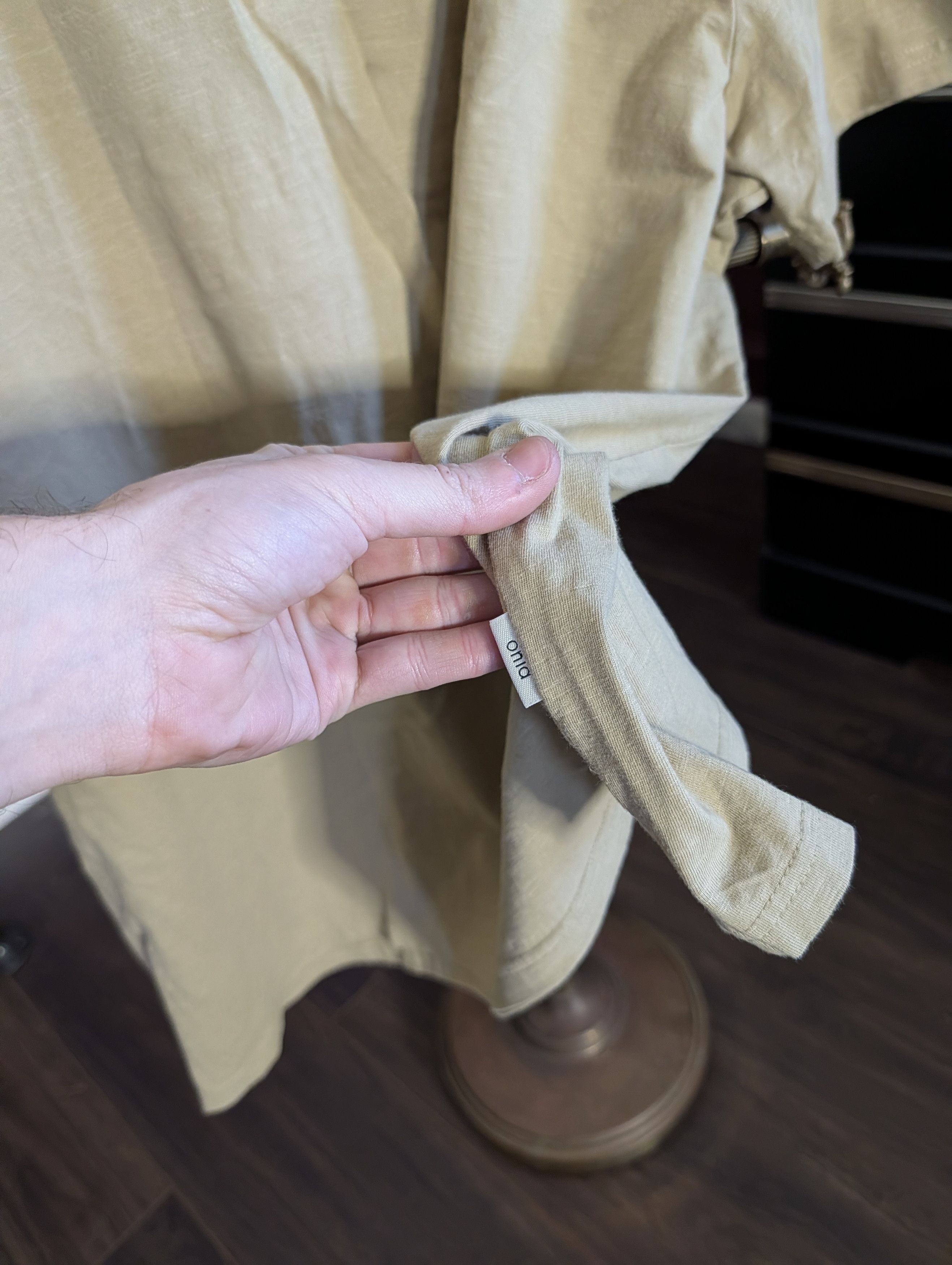 Onia Beige natural fiber textured polo shirt Size US XXL / EU 58 / 5 - 6 Thumbnail