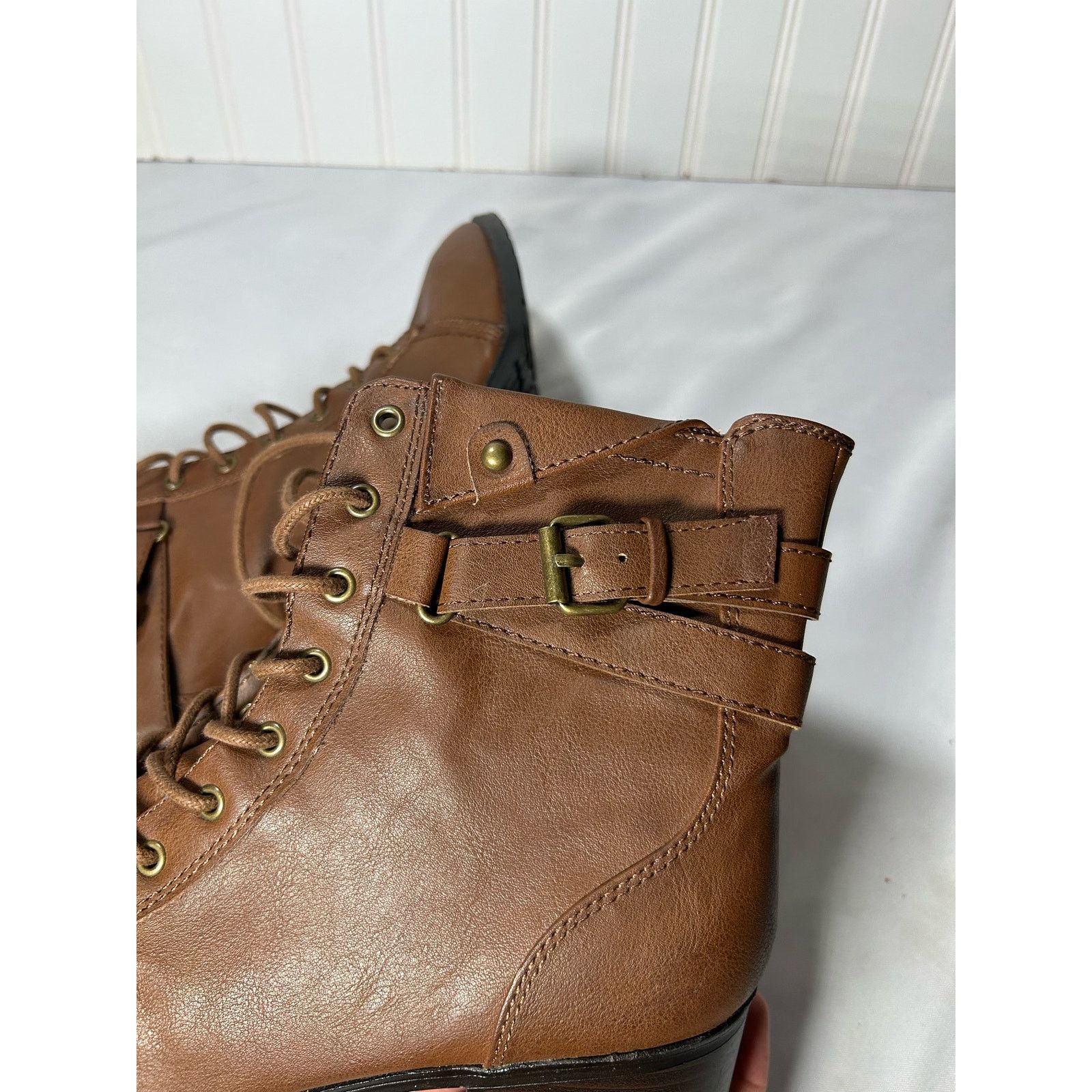 Other BRASH NWOT Brown Casual Boots Ankle High Side Zip Size 11 Size US 11 / IT 41 - 8 Thumbnail