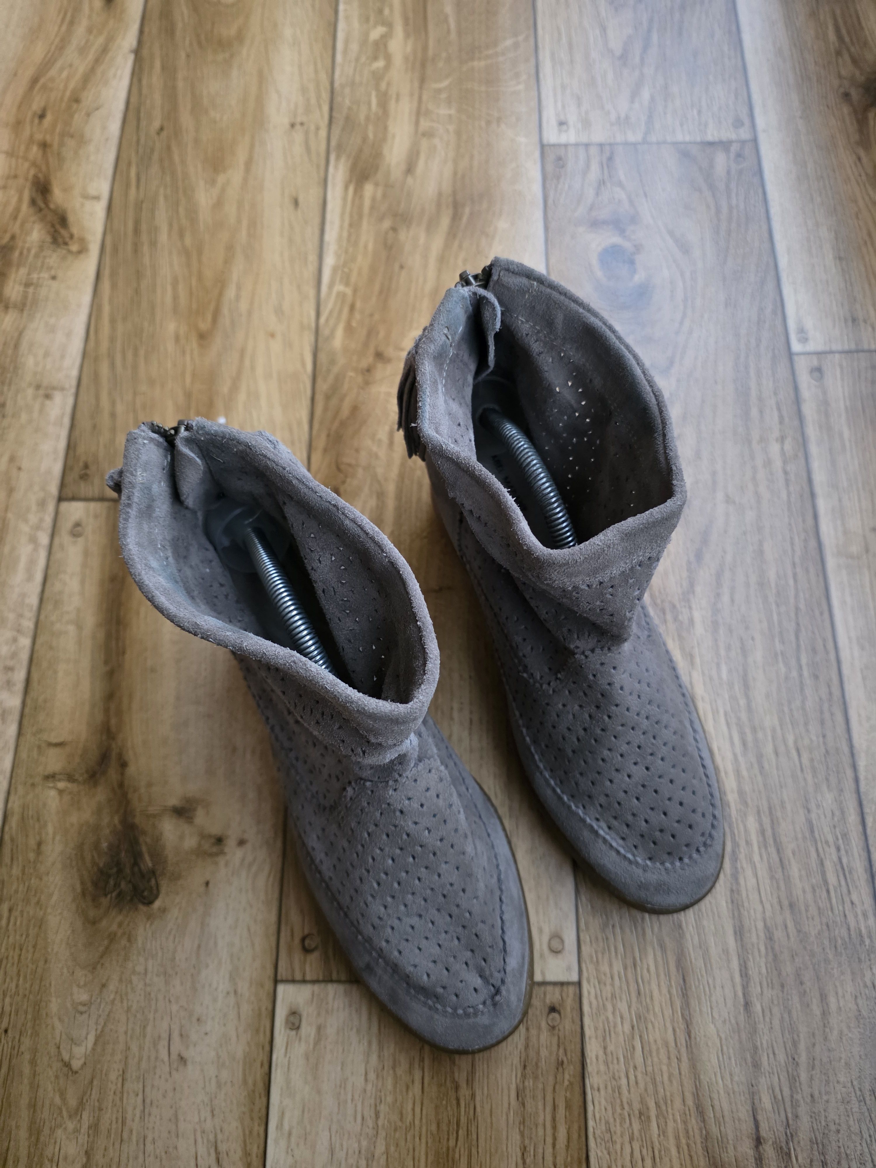 Isabel Marant × Isabel Marant Etoile × Vintage Isabel Marant Cutout Beslay Wedge Ankle Boots Size US 10 / IT 40 - 8 Thumbnail