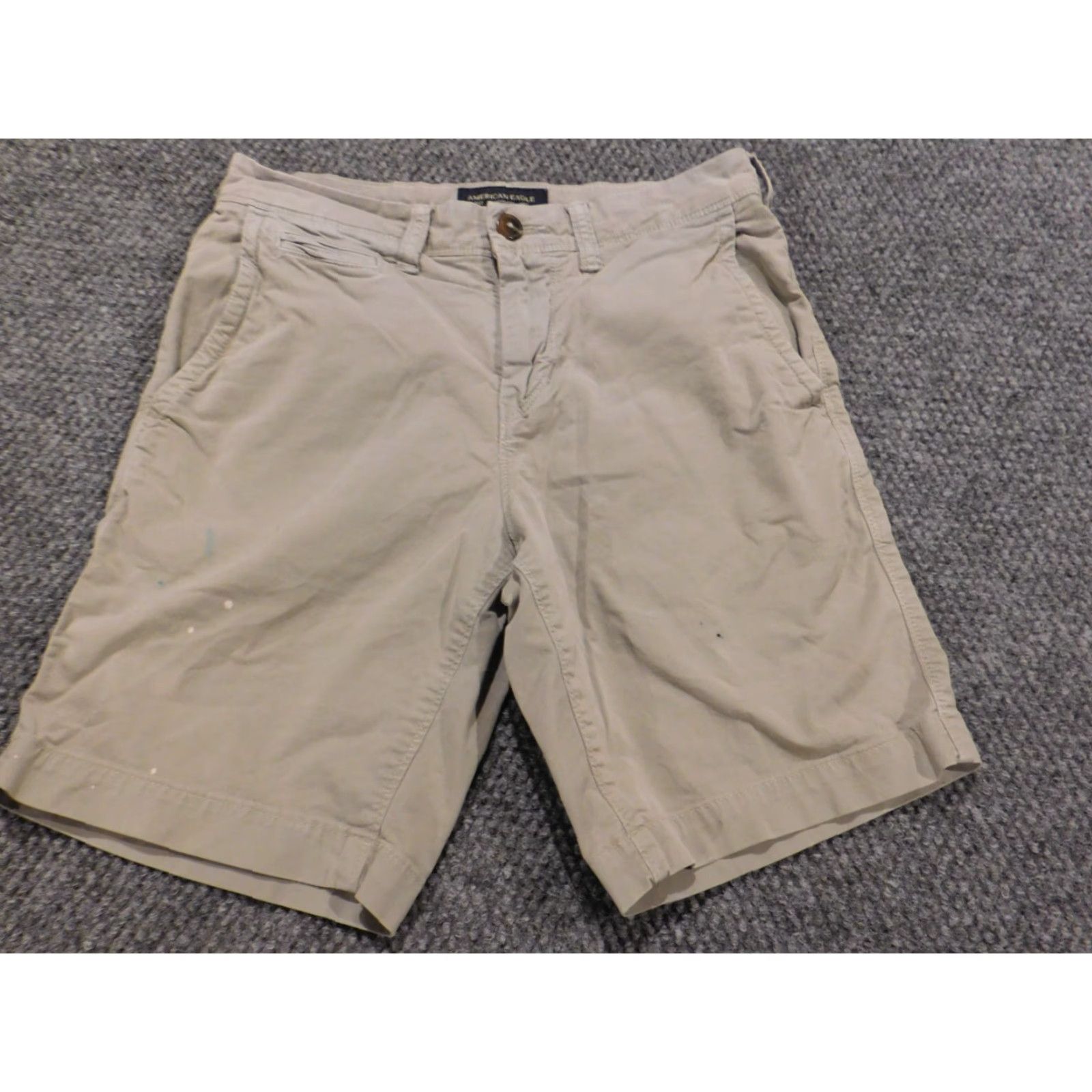American Eagle Outfitters American Eagle Outfitters Mens Shorts 26 Beige Chino Slim Flat Front Knit Breathable Casual Logo Denim? Wait. Size US 26 / EU 42 - 3 Thumbnail