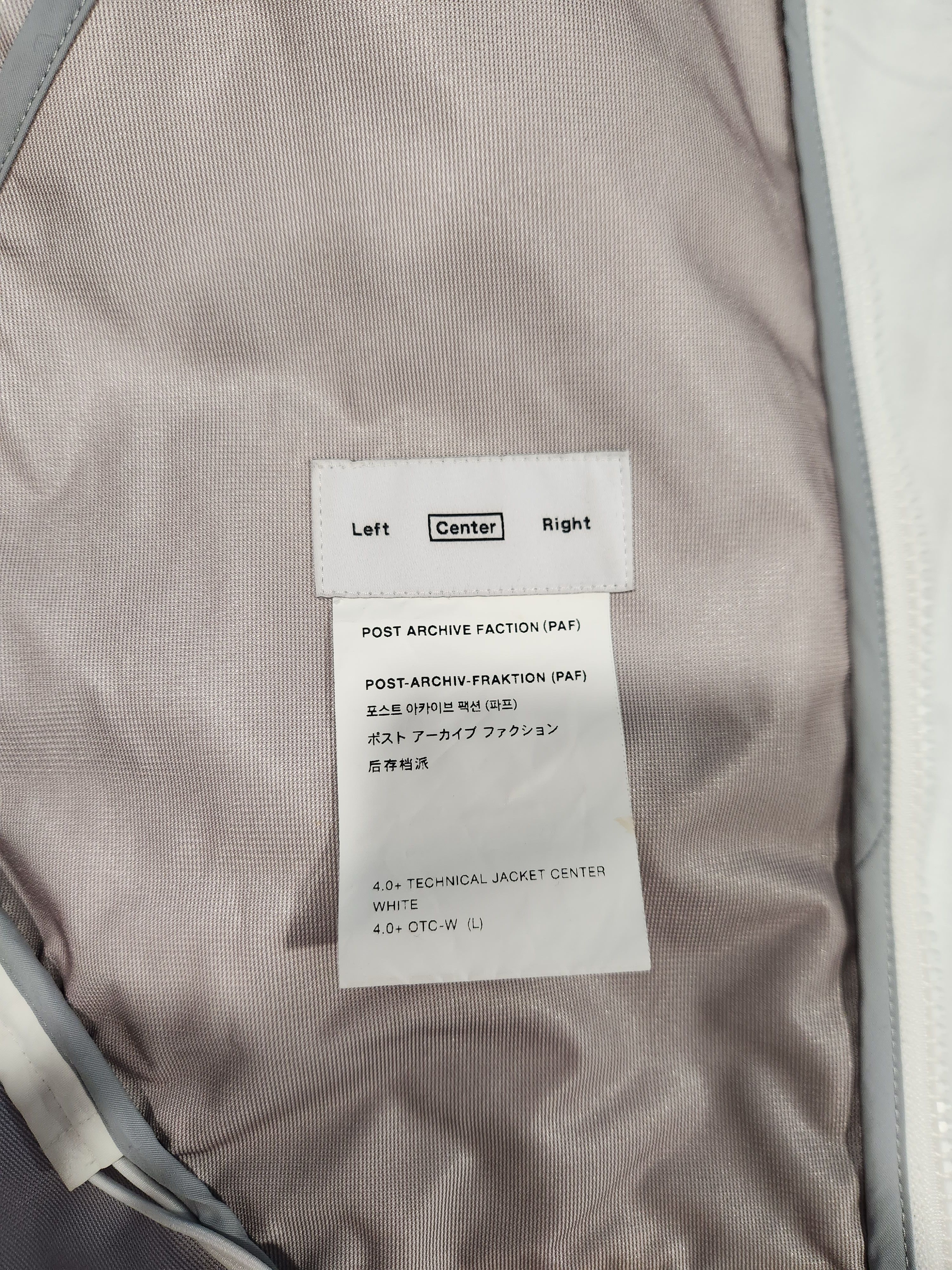 POST ARCHIVE FACTION (PAF) Post Archive Faction 4.0 Technical Jacket (Center) Size US M / EU 48-50 / 2 - 5 Thumbnail