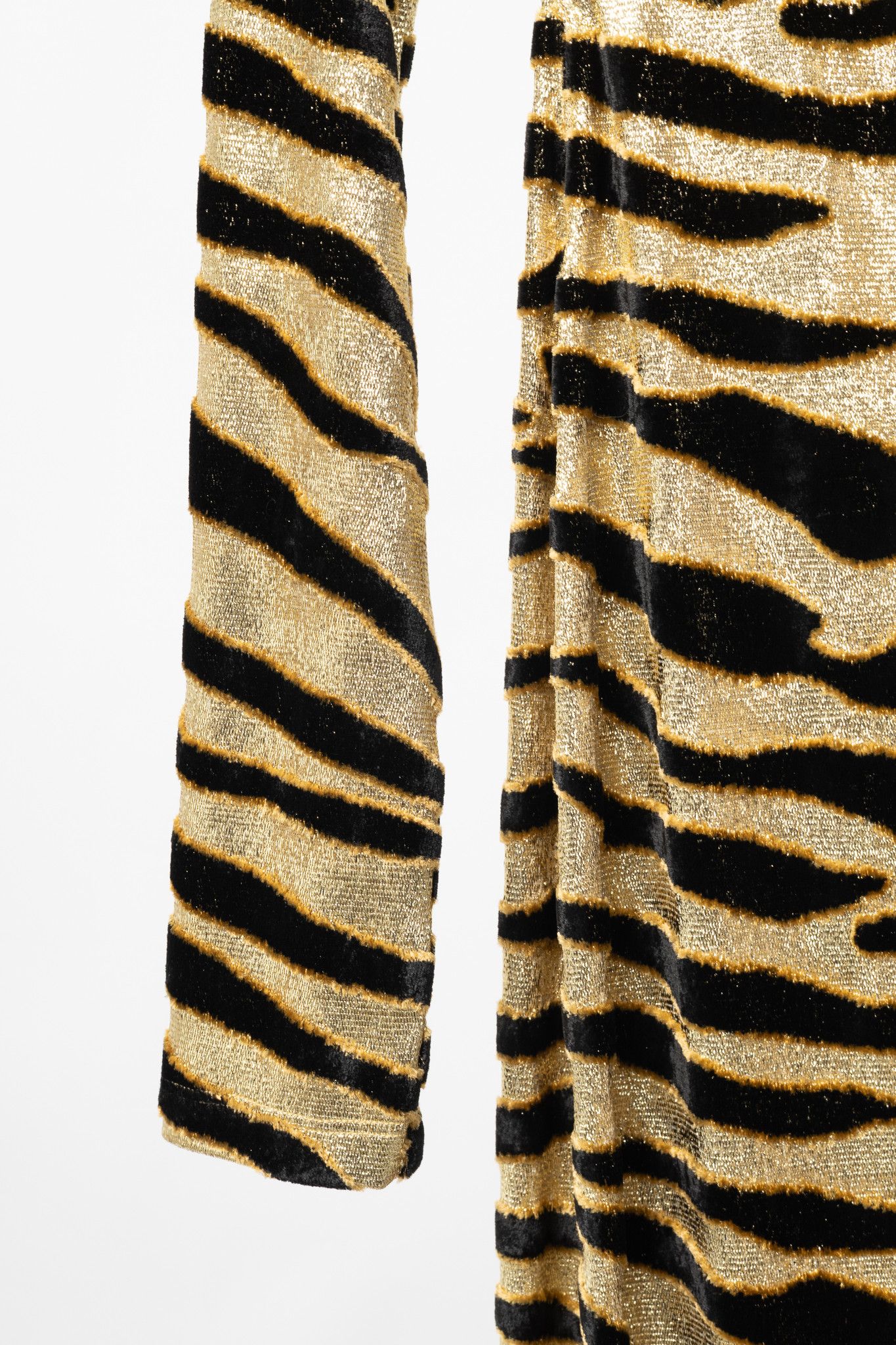 Paco Rabanne Paco Rabanne AW19 Gold Tiger Jacquard Metallic Maxi Dress Size M / US 6-8 / IT 42-44 - 6 Thumbnail