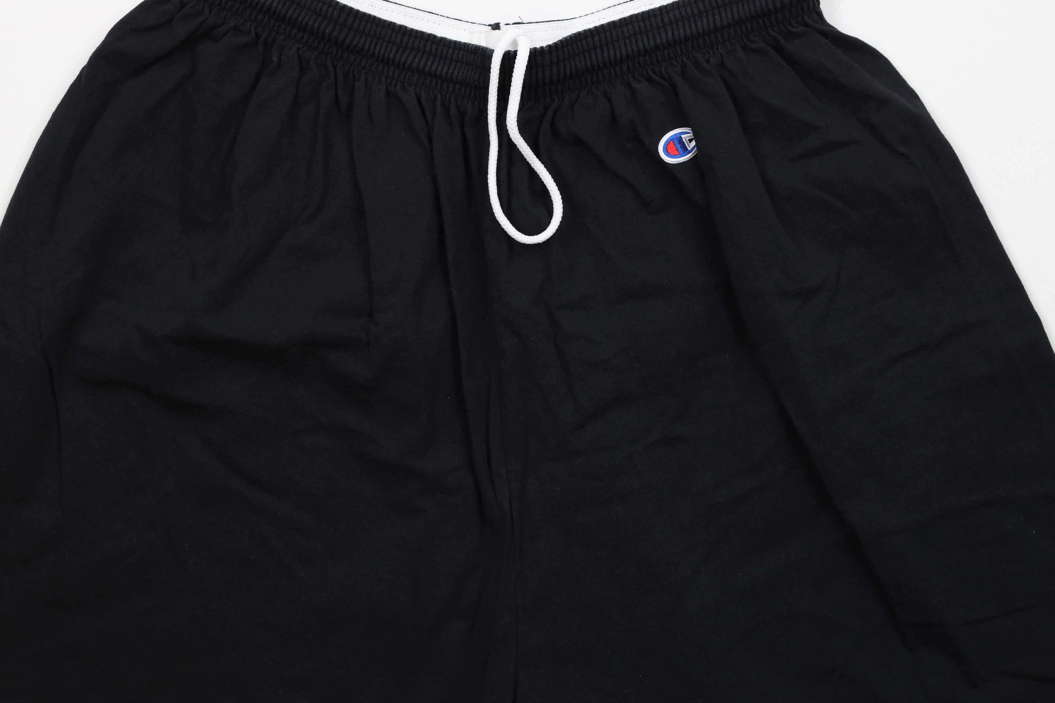Champion × Vintage Vintage 90s Champion Logo Above Knee Shorts Black Cotton Size US 40 / EU 56 - 3 Thumbnail