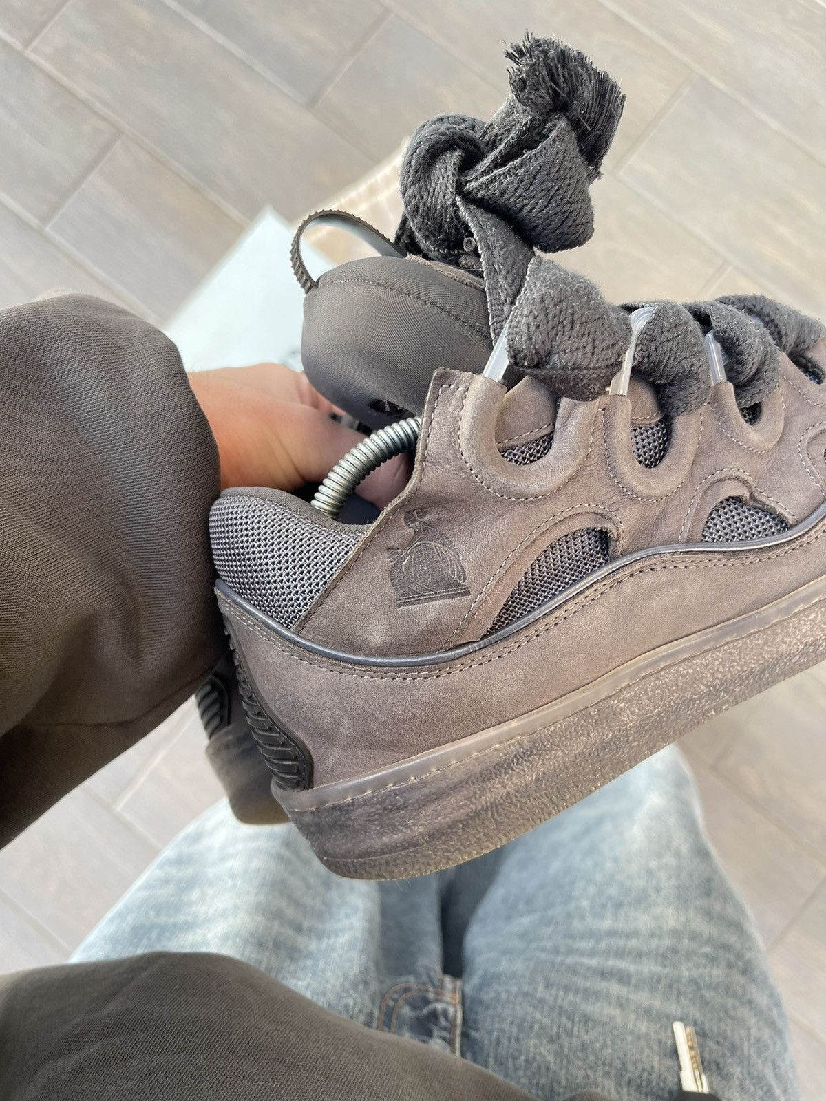 Lanvin Lanvin Curb Sneakers Grey Size US 9 / EU 42 - 12 Thumbnail