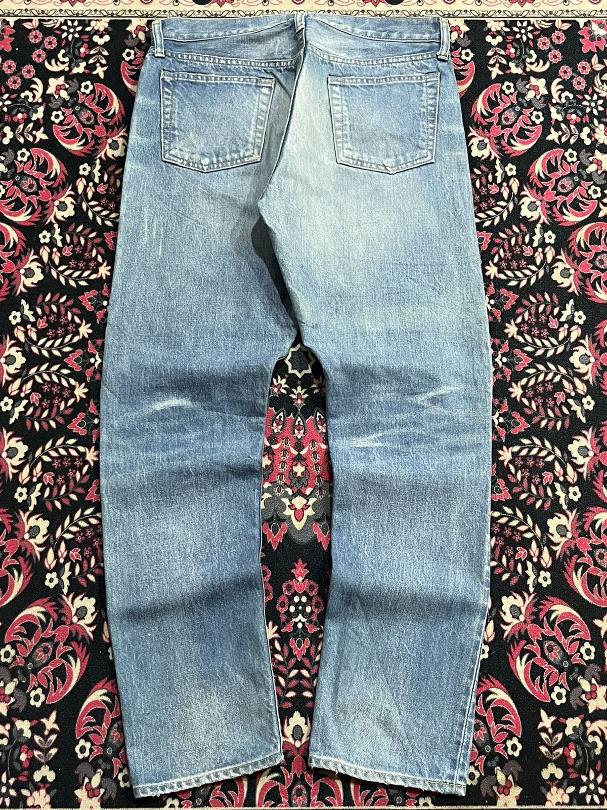URBAN RESEARCH DOORS Japanese Brand Urban Research Blue Washed Selvedge Rip Jeans Size US 31 - 2 Thumbnail