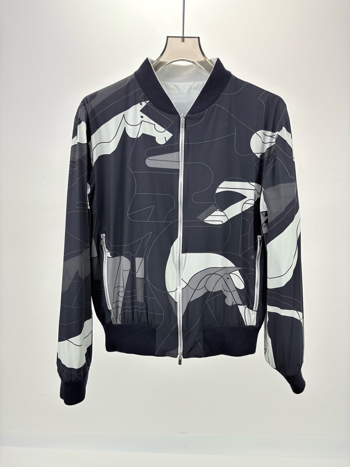 Hermes HERMES Elephant Gray Reversible Jacket Size US M / EU 48-50 / 2 - 1 Thumbnail