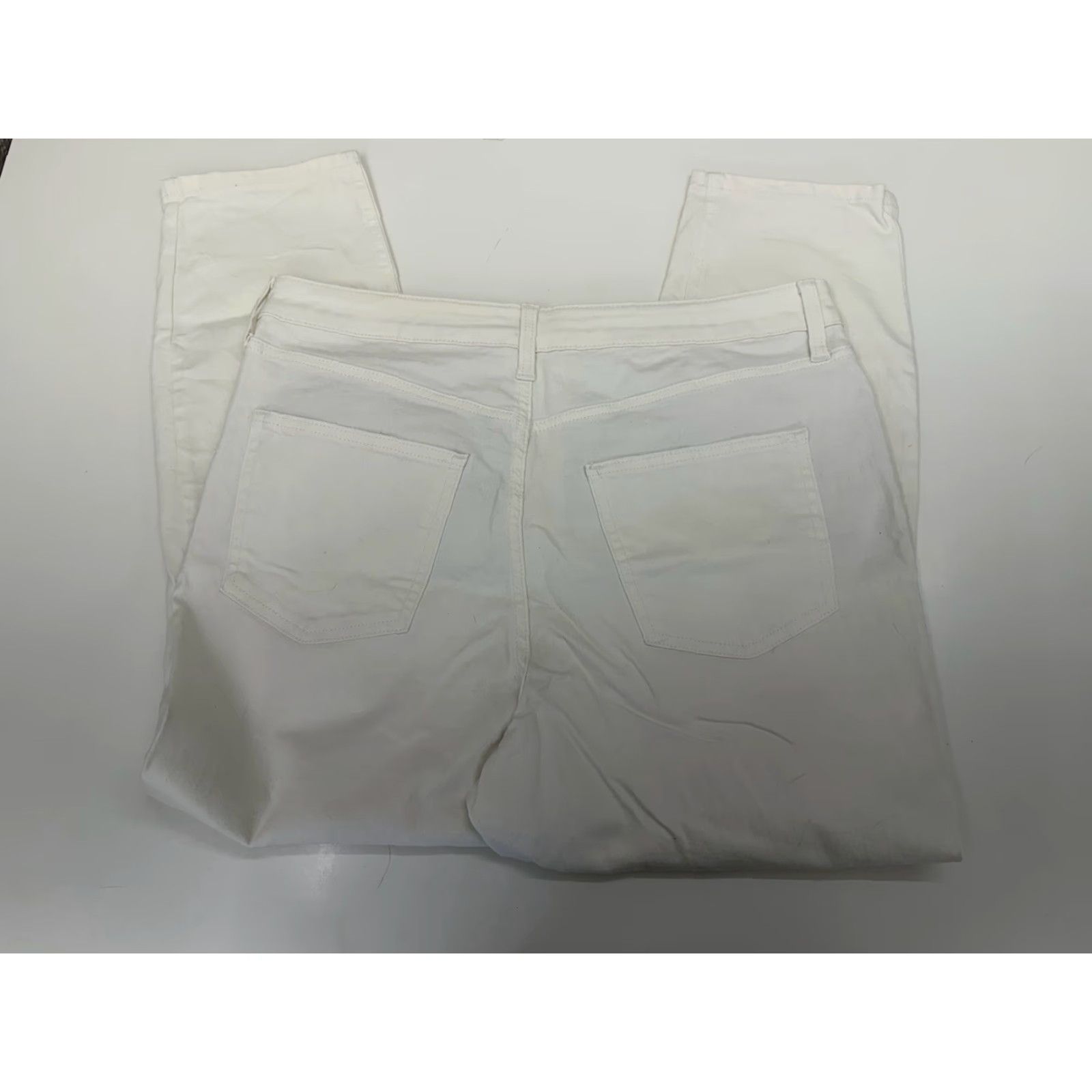 Vintage LC Lauren Conrad Jeans Size 16 Skinny Ankle White Denim Distressed Womens Size 38" / US 16 / IT 52 - 7 Thumbnail