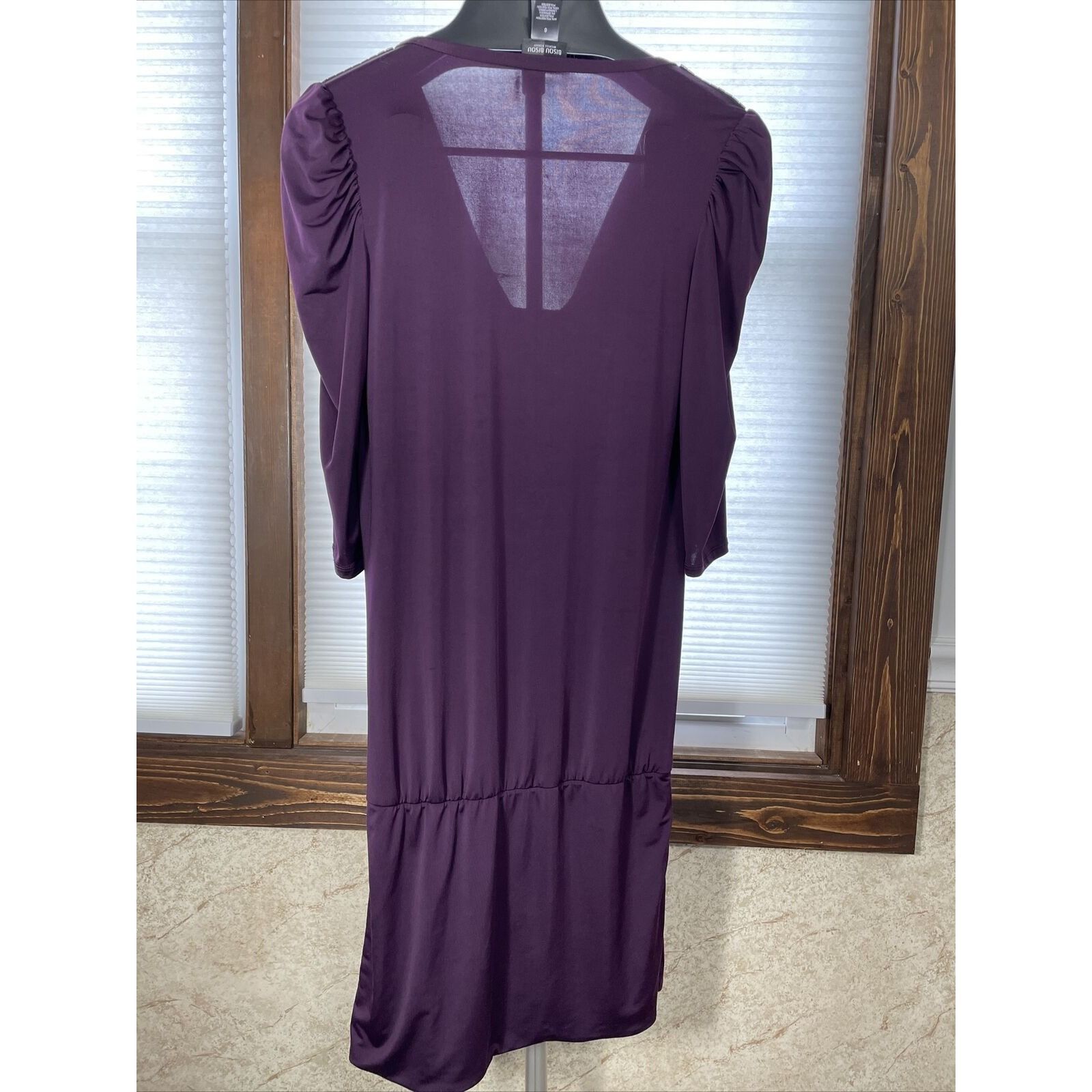 Other Bisou Bisou Plum Women's Stretch Mini Dress With Ruche And S Size M / US 6-8 / IT 42-44 - 7 Thumbnail