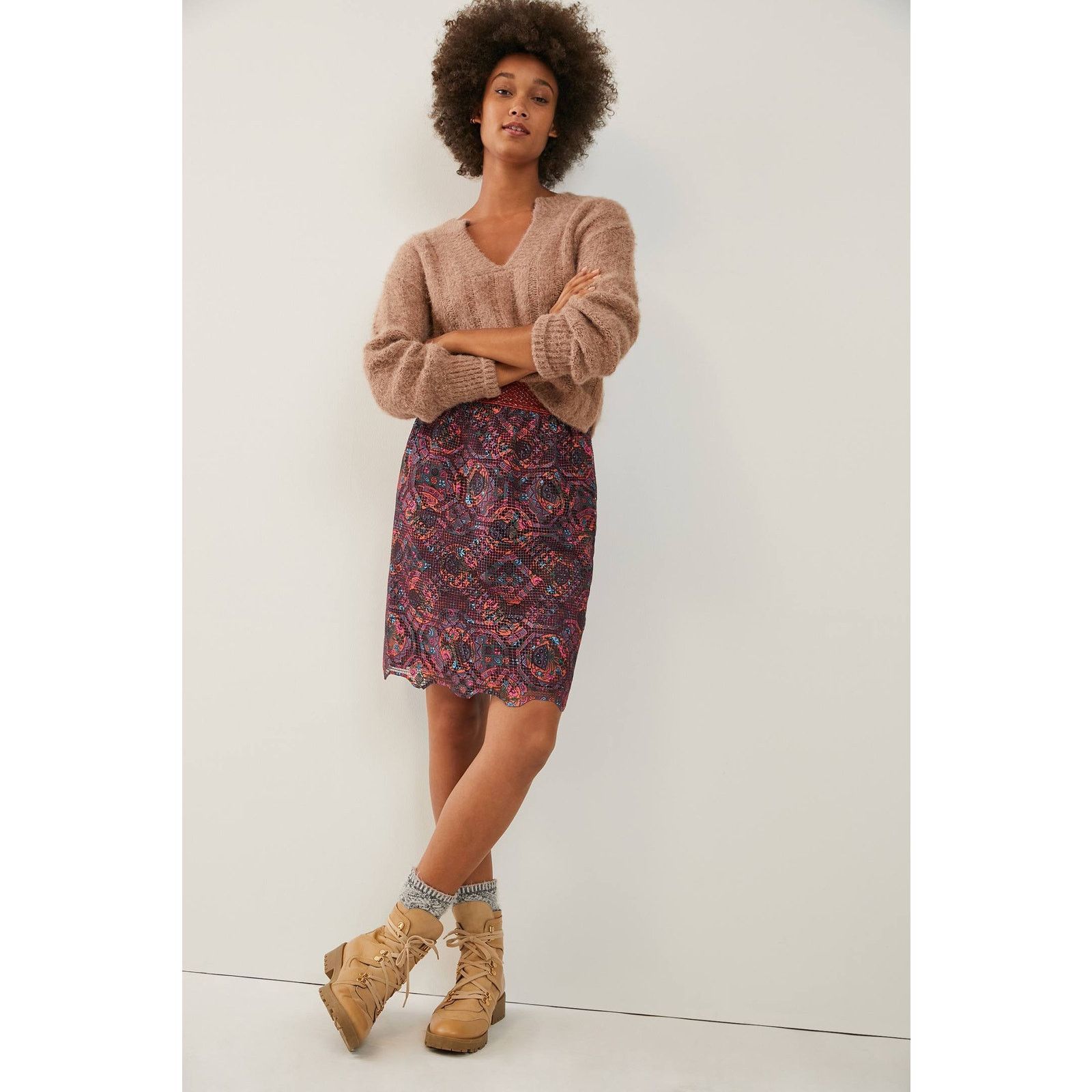 Anthropologie New Anthropologie Anna Sui Katya Lace Mini Skirt XS $297 Size 26" / US 2 / IT 38 - 4 Thumbnail