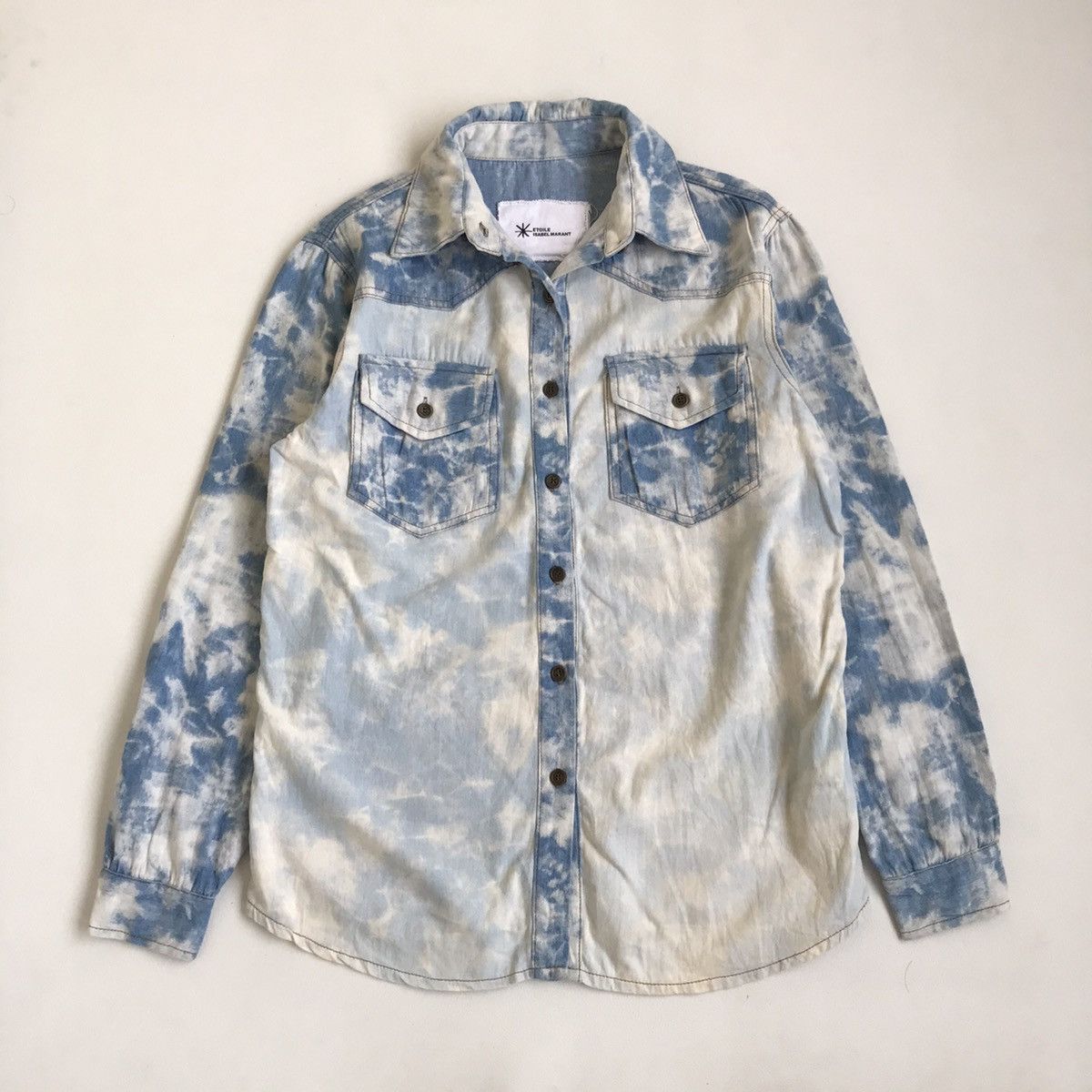 image of Isabel Marant x Isabel Marant Etoile Denim Button Ups in Blue, Women's (Size Medium)