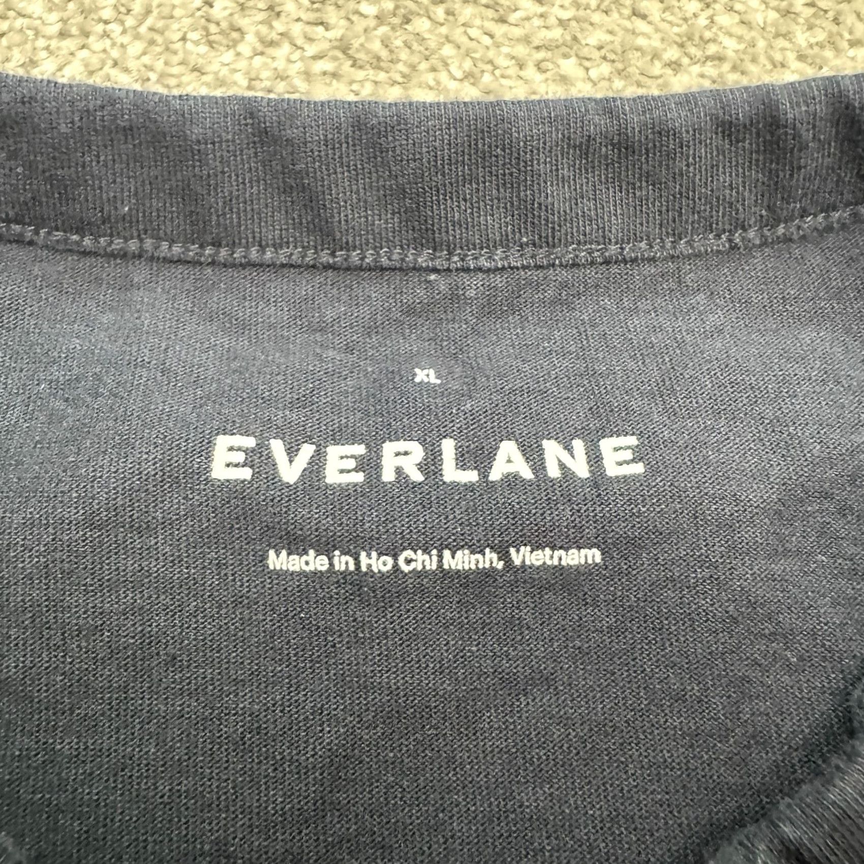 Everlane Everlane Navy Blue Heavyweight Cotton Long Sleeve Henley Shirt Mens XL Size US XL / EU 56 / 4 - 5 Thumbnail