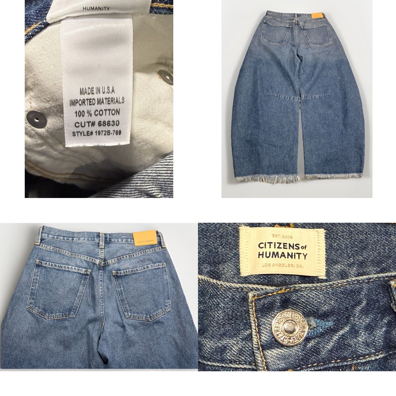 Citizens Of Humanity Citizens of Humanity Jeans Horseshoe Barrel Leg First Class Women's Sz 30x27 Size 27" / US 4 / IT 40 - 8 Thumbnail