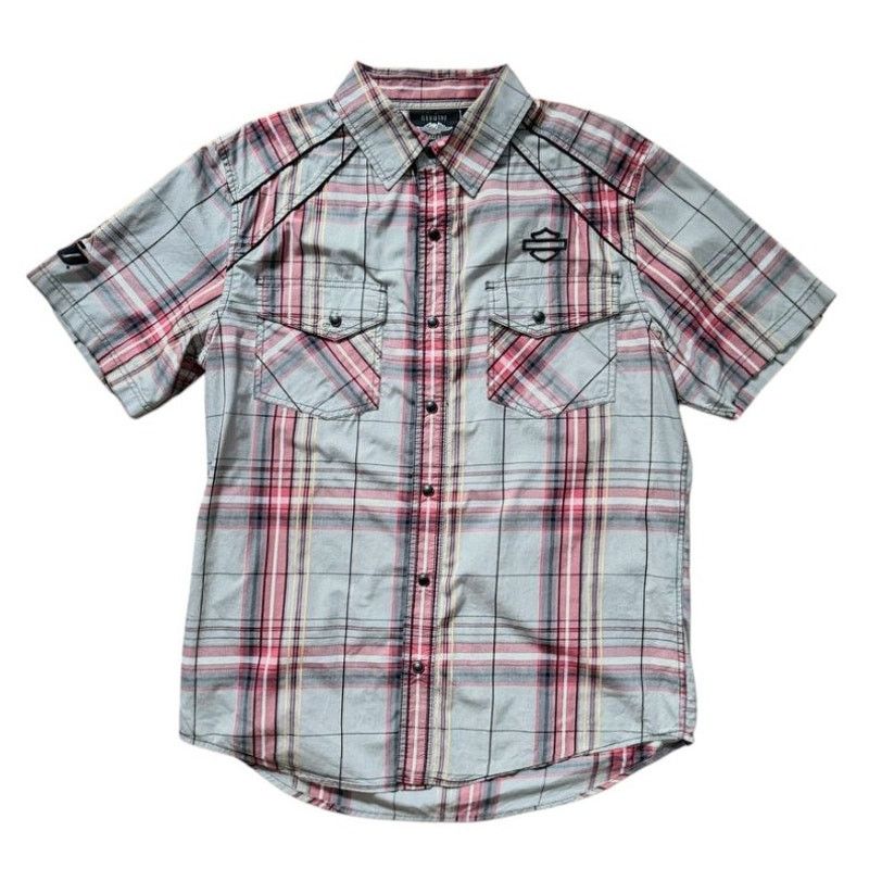 Harley Davidson Harley Davidson Gray/Red Shirt | Size L Size US L / EU 52-54 / 3 - 1 Thumbnail