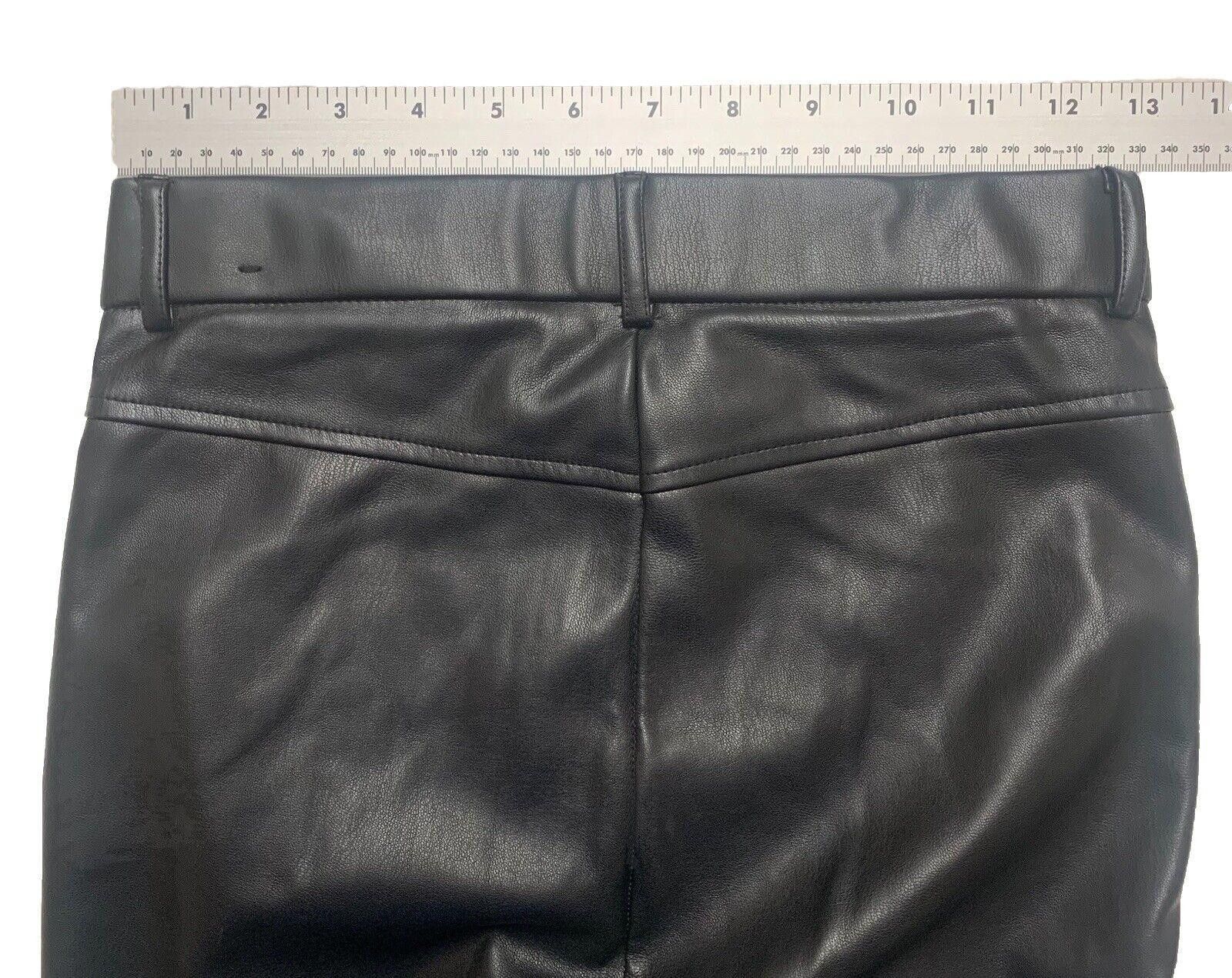 Zara Zara Faux Leather Pants Black S High Rise Skinny Size 28" / US 6 / IT 42 - 6 Thumbnail