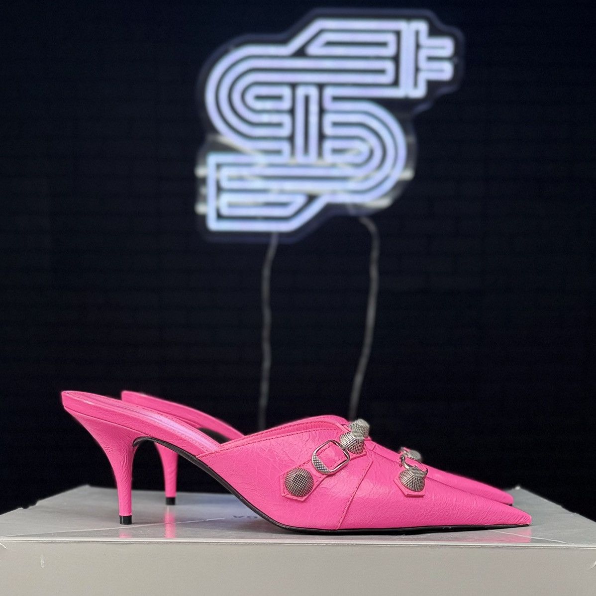 Balenciaga Balenciaga Cagole Heels Pink Size US 9.5 / IT 39.5 - 2 Thumbnail