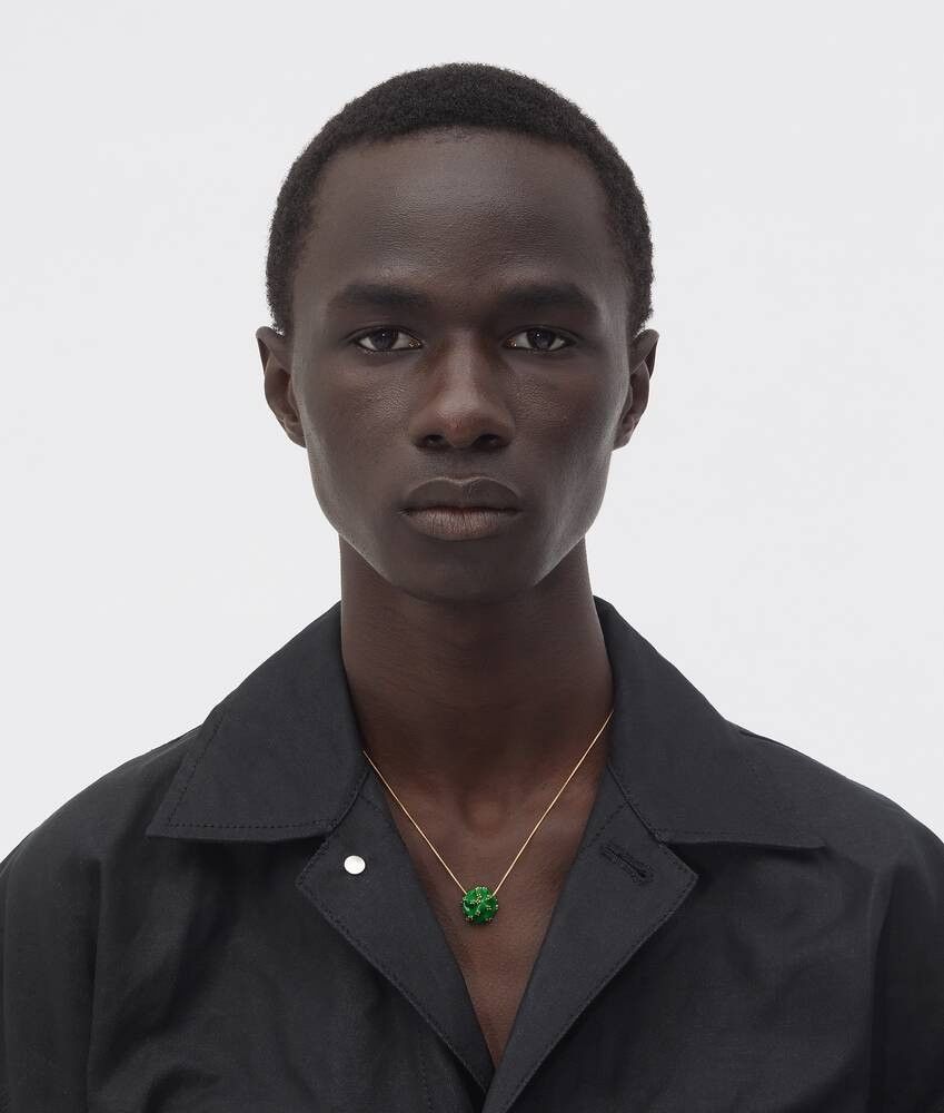 Bottega Veneta o1n1vont0325 Size: OS / Unisex Fern Necklace in Gold/Green Size ONE SIZE - 4 Thumbnail