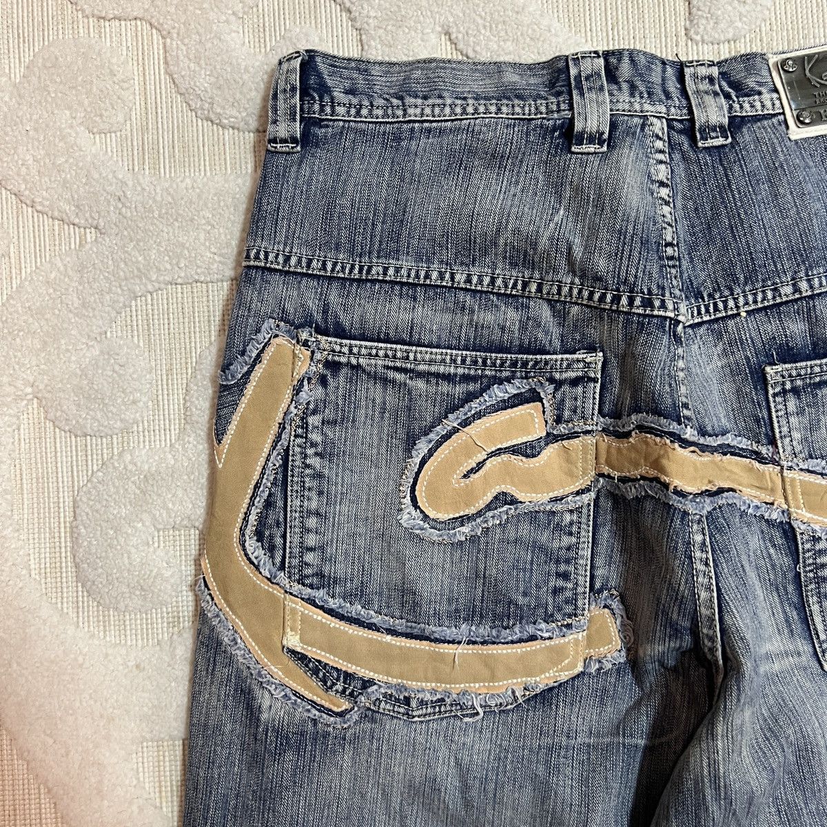 Karl Kani Vintage Grail 90s Karl Kani Embroidered Denim Jeans Size US 34 / EU 50 - 2 Thumbnail