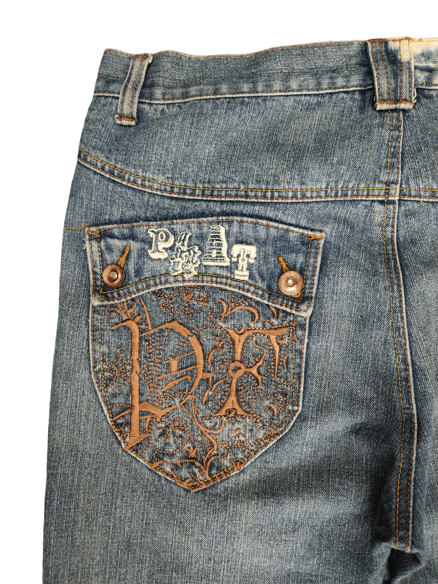 Phat Farm Baggy Jeans Phat Farm Distressed Wide Leg Denim Y2k Jnco Size US 37 - 4 Thumbnail