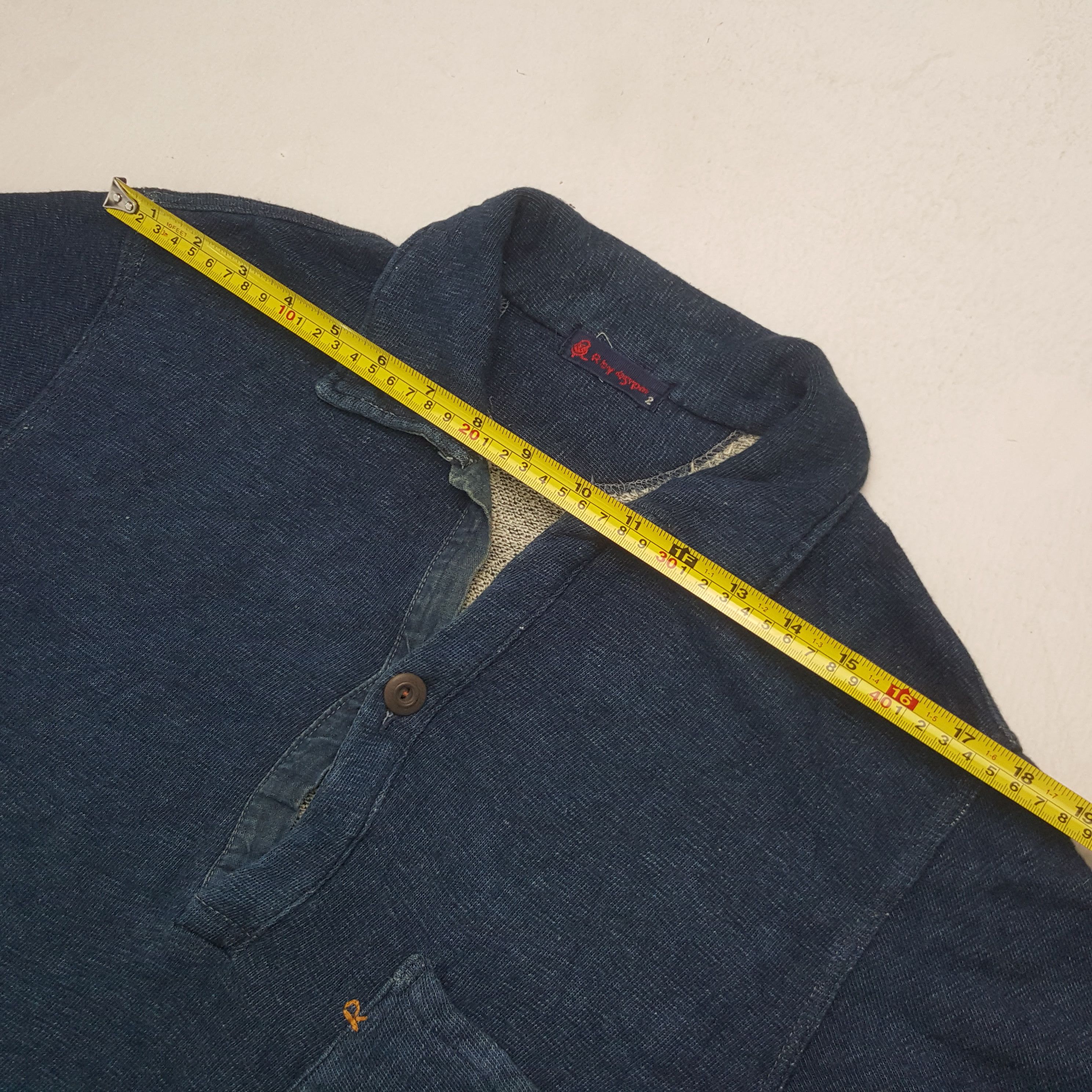 45rpm Vintage 45rpm Japanese Denim Polos Shirt Size US M / EU 48-50 / 2 - 5 Thumbnail