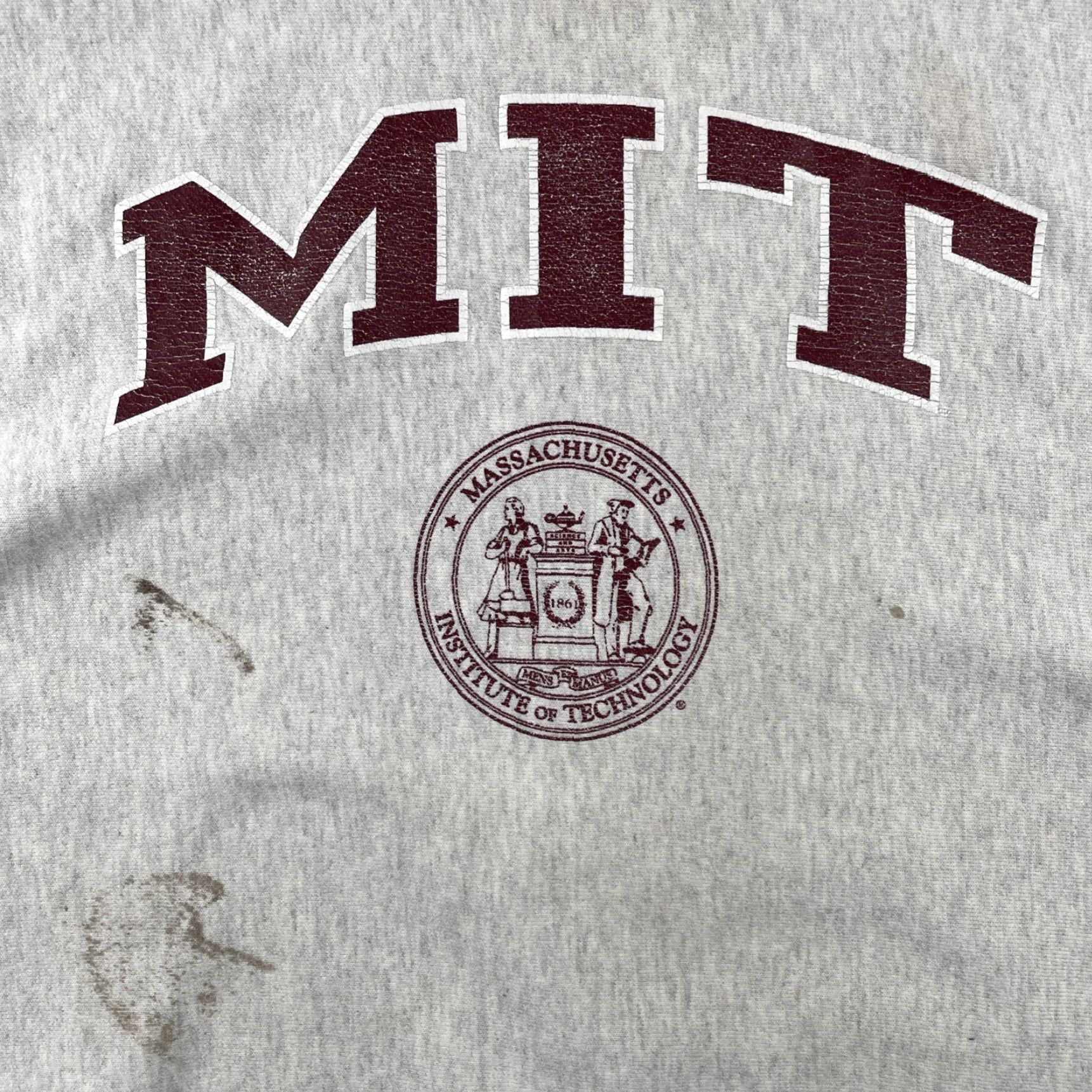 Champion VINTAGE Champion Whute Reverse Weave MIT University Hoodie Mens Large Size US L / EU 52-54 / 3 - 3 Thumbnail