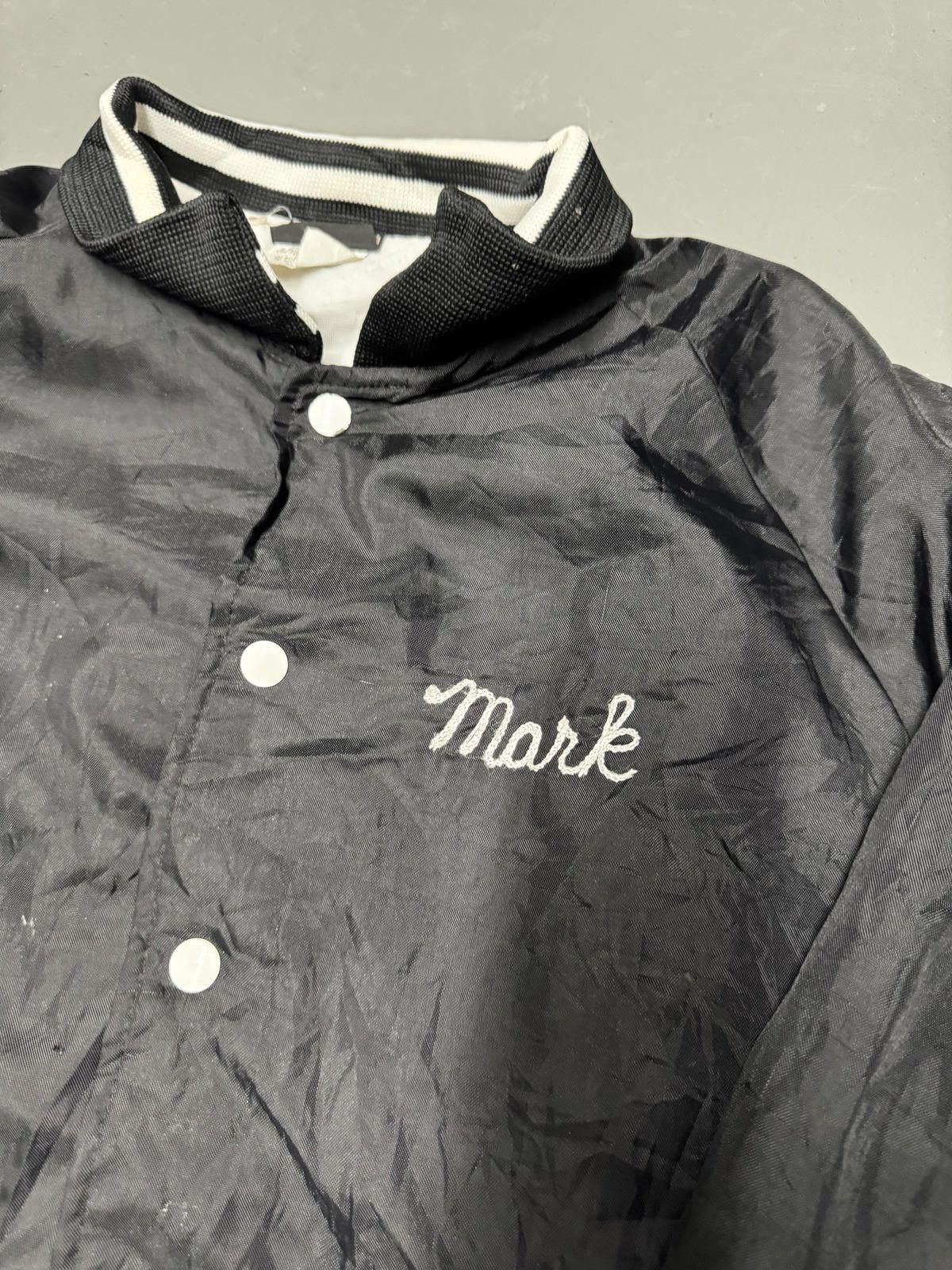 Other Vintage Black Varsity Jacket with Embroidered Mark Size US XL / EU 56 / 4 - 4 Thumbnail