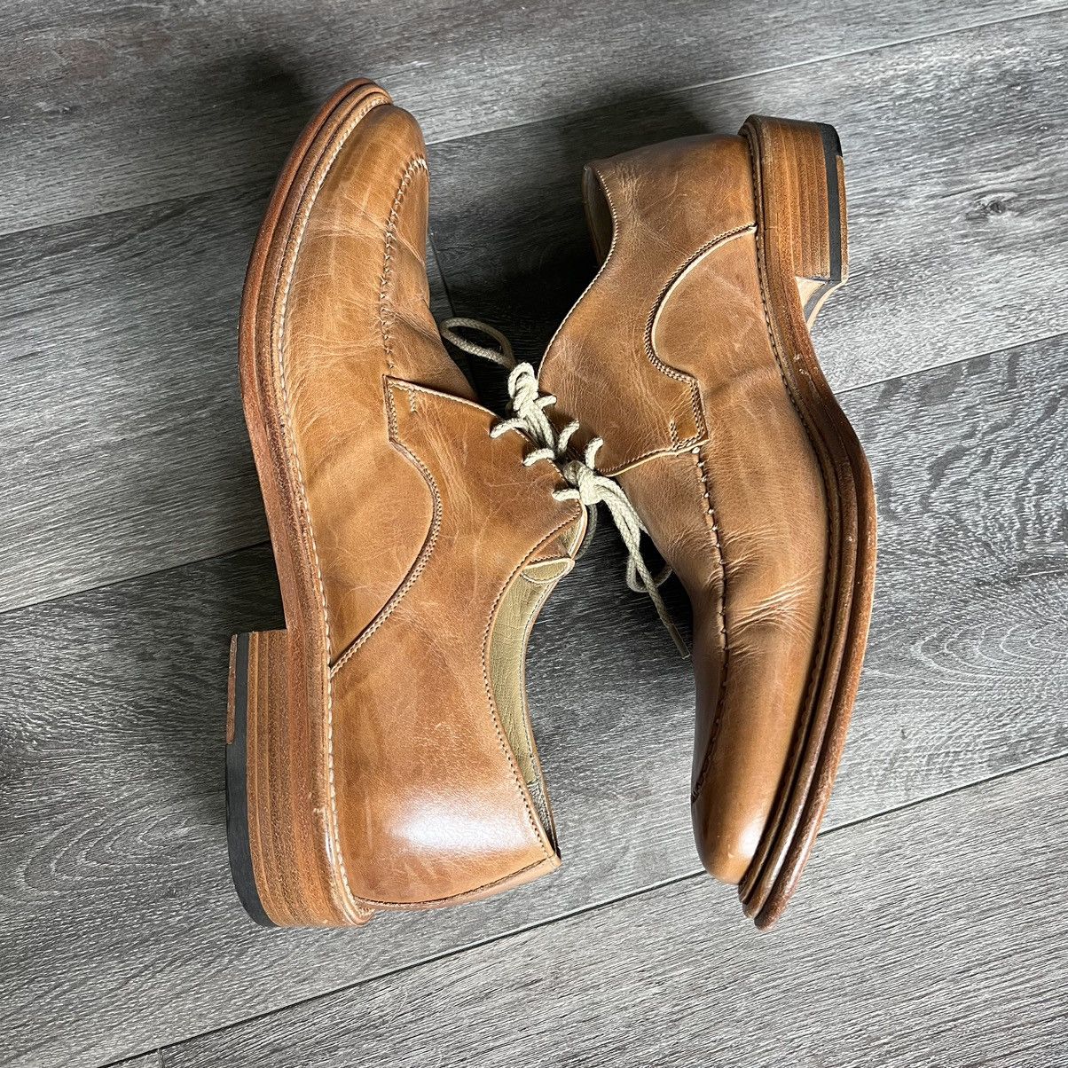 Mirage × Vintage Vintage 1980s Mirage Oxford Lace Leather Loafers Shoes 40.5 Size US 10 / EU 43 - 3 Thumbnail