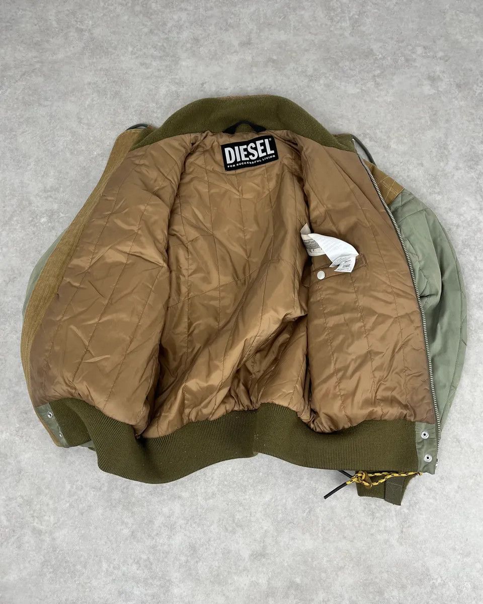 Diesel 2010s Diesel Hybrid Army Faux Fur Bomber Jacket Size US M / EU 48-50 / 2 - 8 Thumbnail