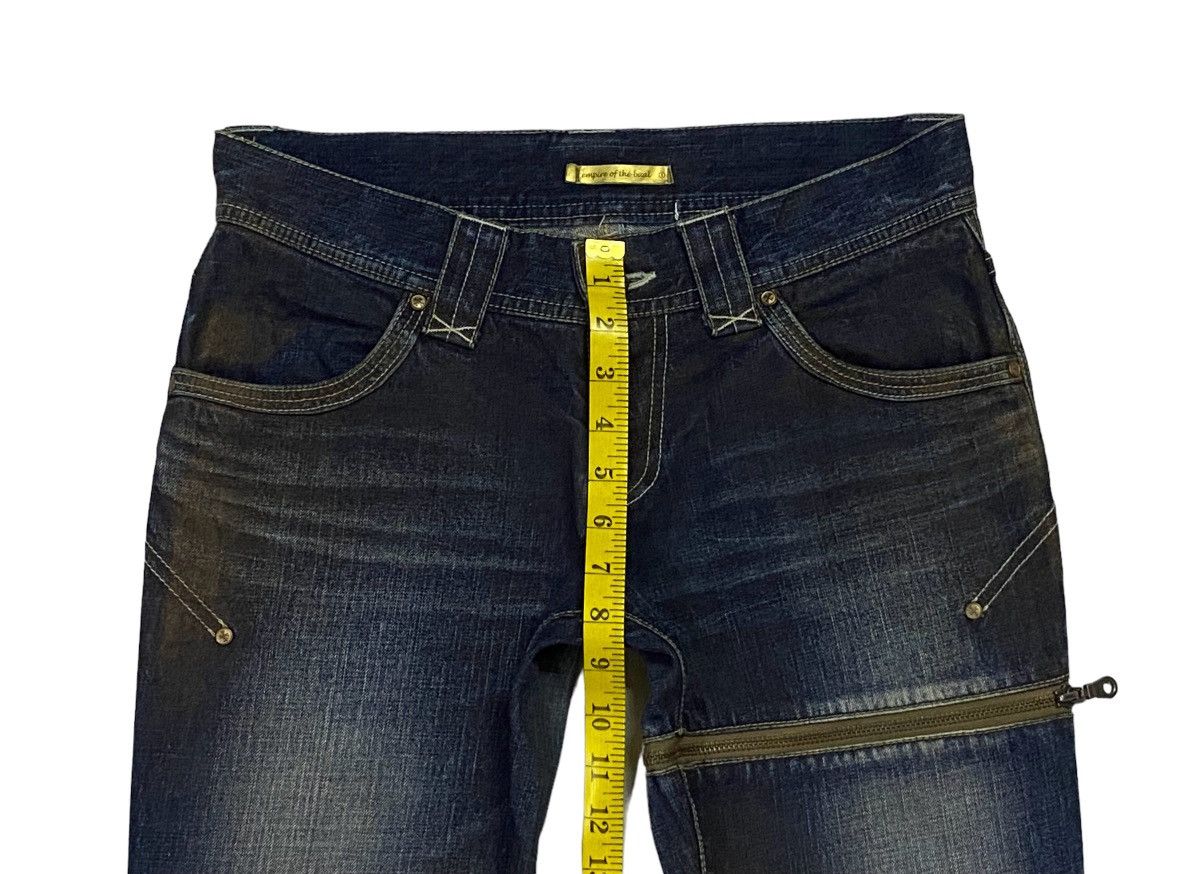 Beauty Beast Rare‼️Empire of the Baal Flare Multi-Zip Denim Jeans Size 30" / US 8 / IT 44 - 6 Thumbnail