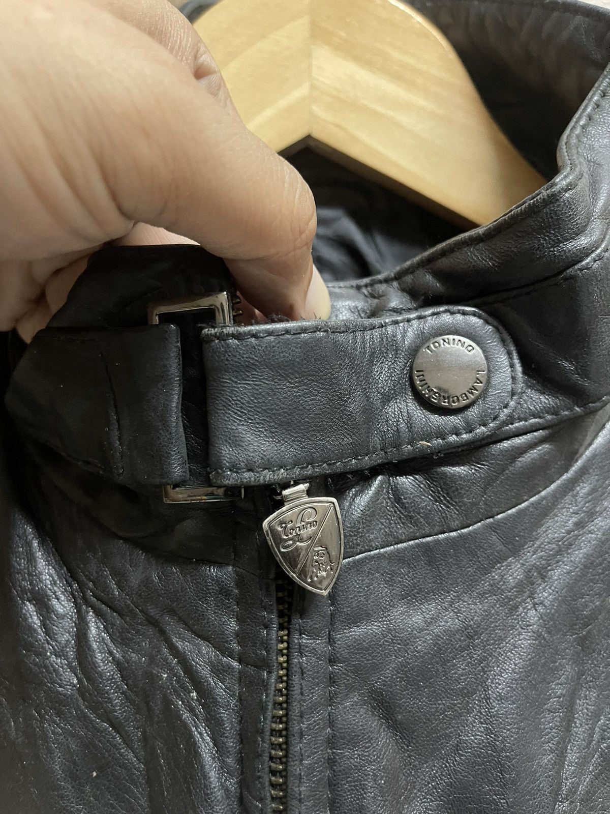 Lamborghini × Tonino Lamborghini × Vintage VINTAGE LAMBORGHINI LAMBSKIN BLACK LEATHER Size US M / EU 48-50 / 2 - 3 Thumbnail