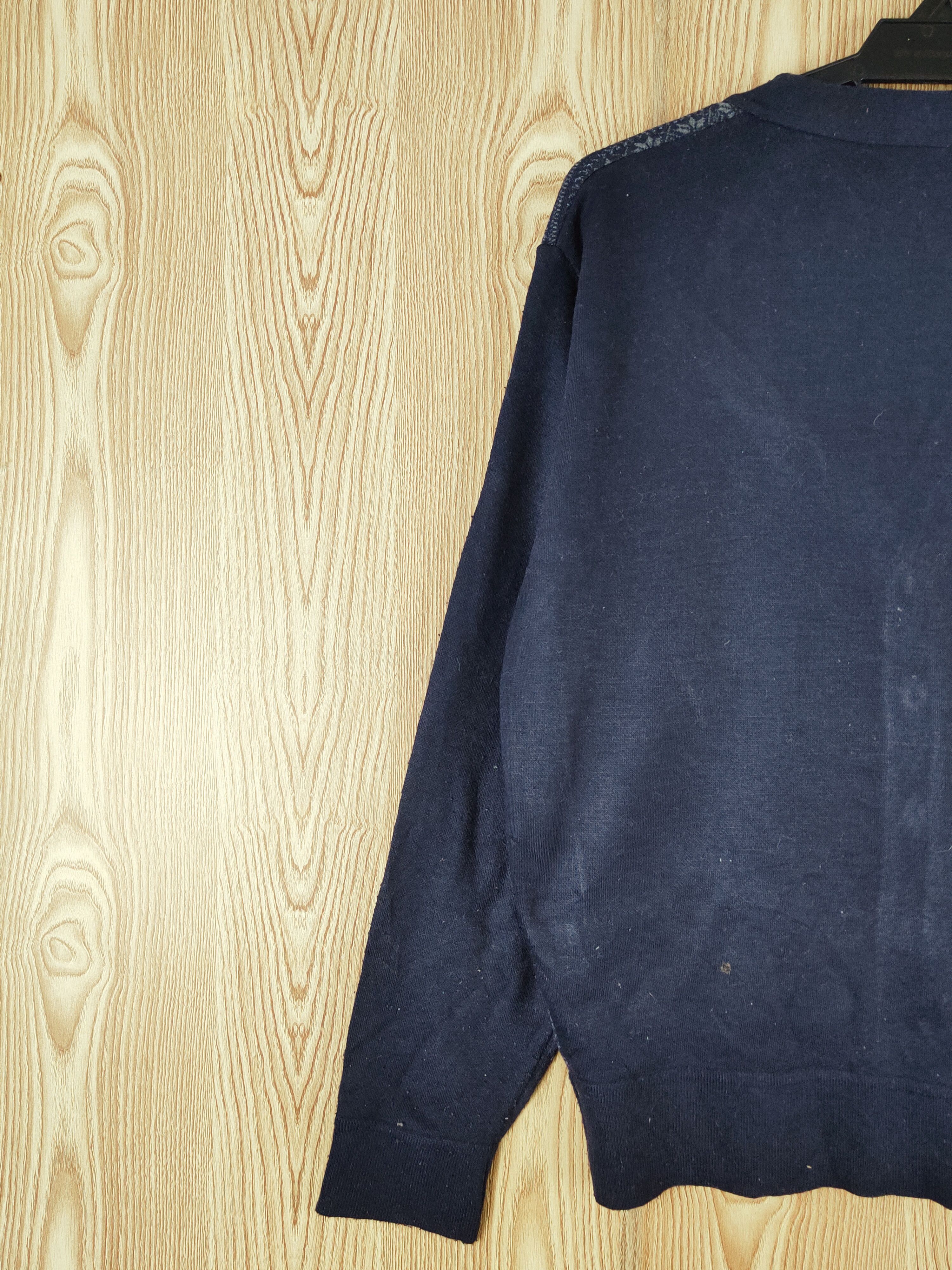 Japanese Brand × Vintage Vintage 💥 George Cross Navy Knitwear Cardigan Size US M / EU 48-50 / 2 - 8 Thumbnail