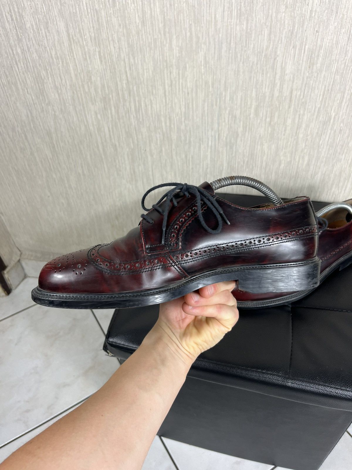 Leather × Vintage Vintage Thomas Stanford leather wine classic loafers shoes Size US 10 / EU 43 - 5 Thumbnail