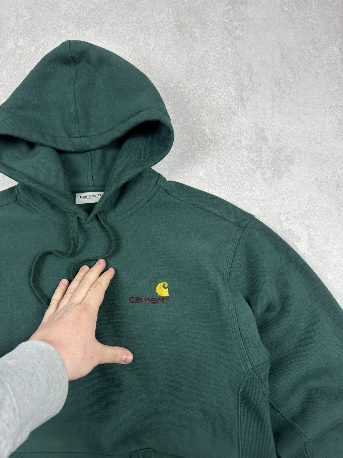 Carhartt Wip Carhartt WIP American Script Sweatshirt Green Hoodie Y2K Size US S / EU 44-46 / 1 - 6 Thumbnail