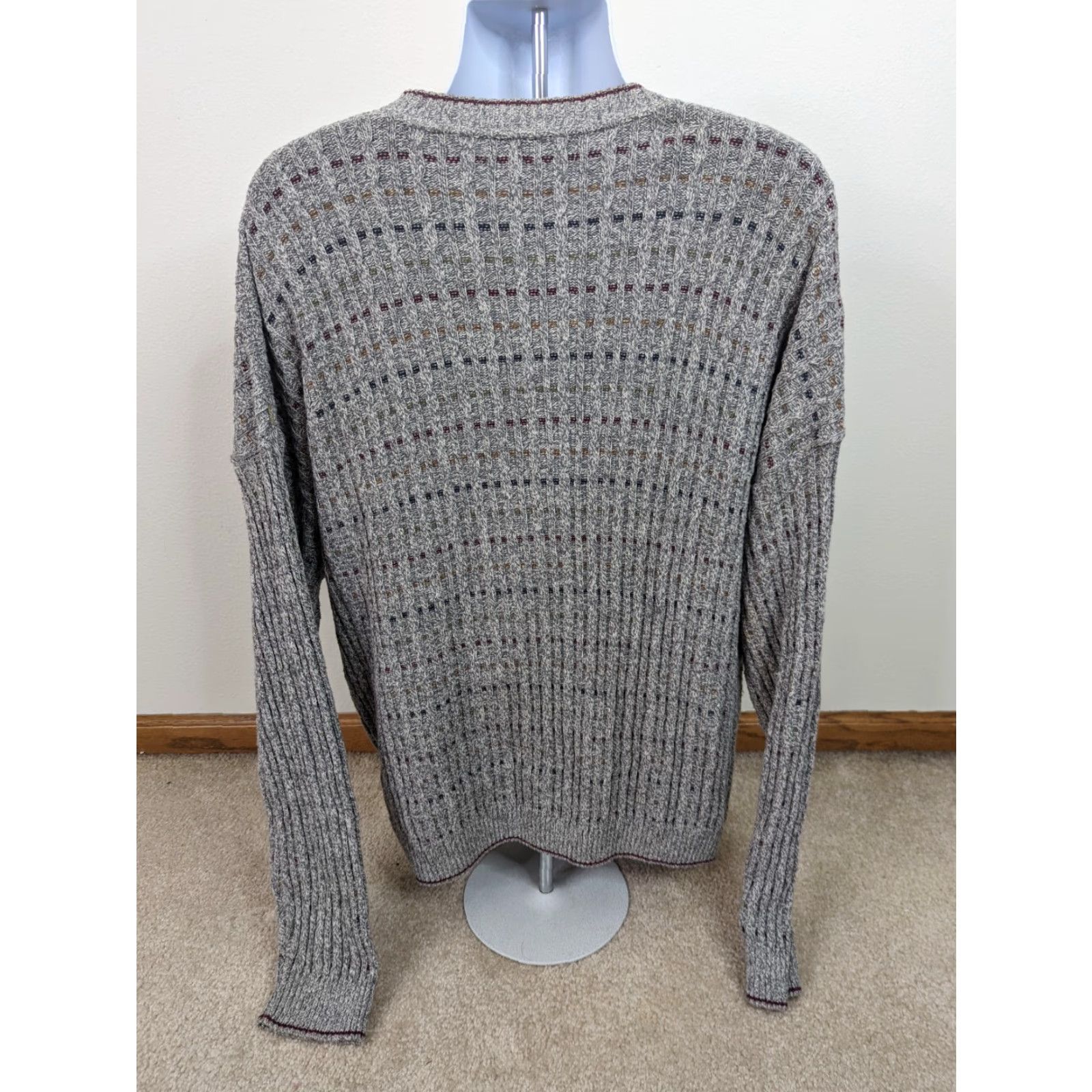 Vintage VINTAGE 90s Liberty Sweaters Mens 2XL Gray Pullover Knit Sweater Striped Grunge S10 Size US XXL / EU 58 / 5 - 3 Thumbnail