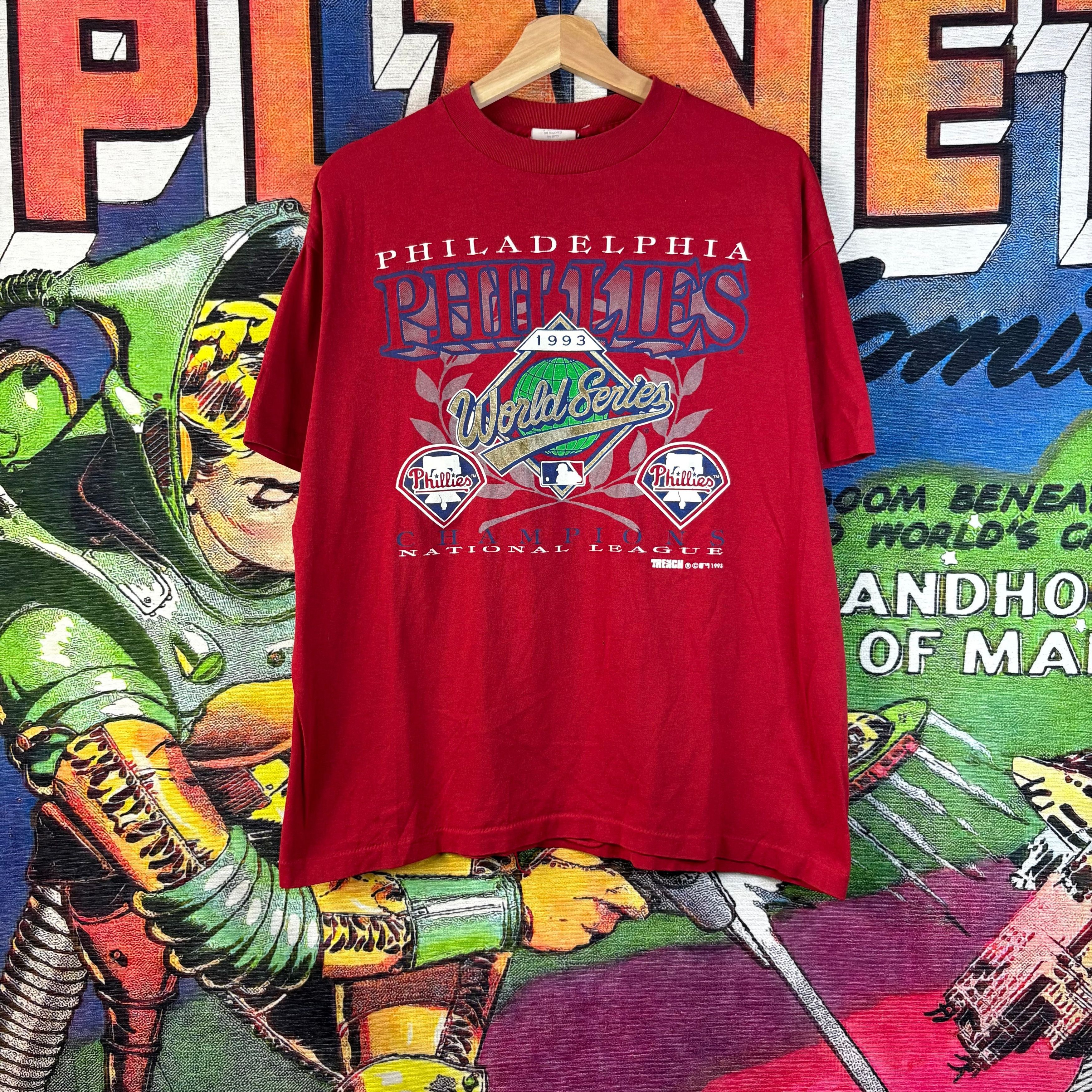 Vintage vintage 1993 Philadelphia Phillies World Series Tee Size L Size US L / EU 52-54 / 3 - 1 Thumbnail