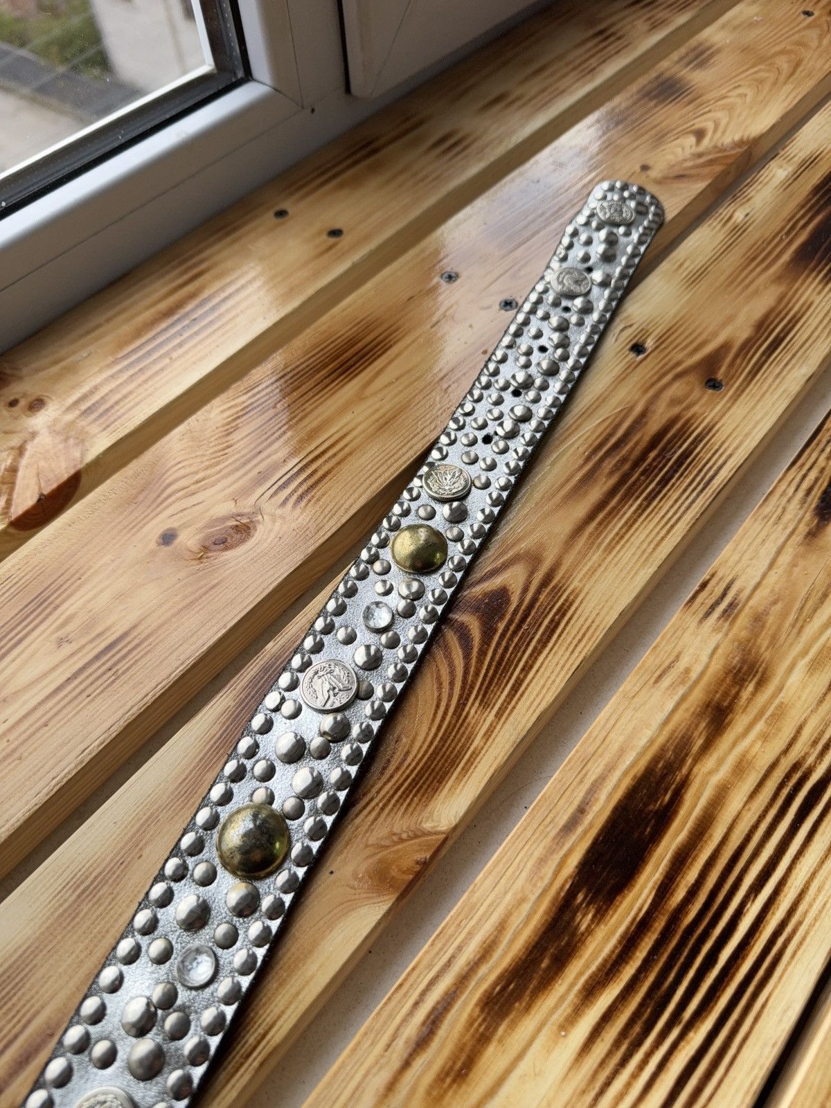 If Six Was Nine Vintage Japanese Studded Leather Punk Emo Rock Goth Y2K belt Size ONE SIZE - 6 Thumbnail