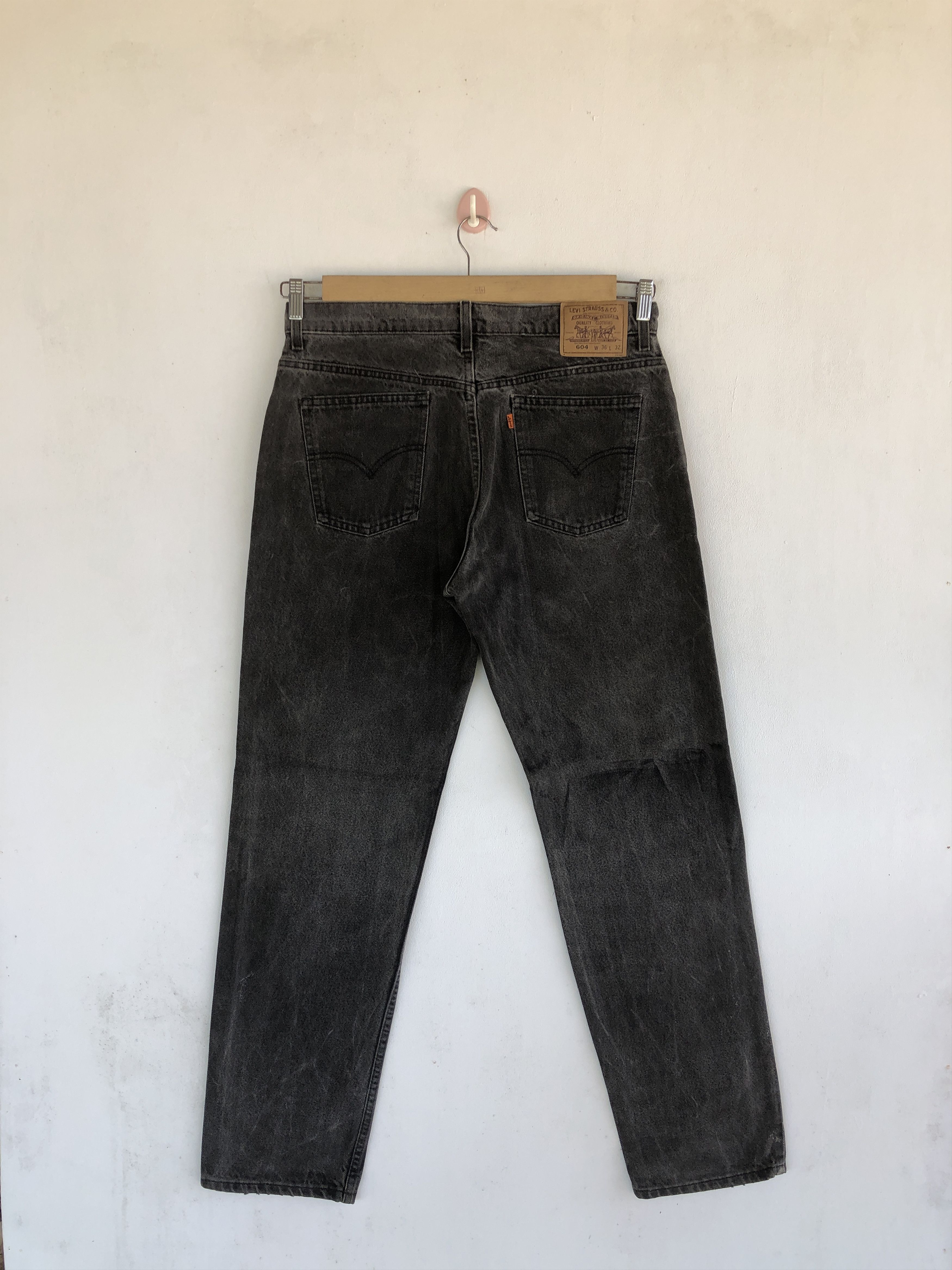 Levi's Vintage Levi's 604 Jeans Faded Black Orange Tab Denim Pants Size US 38 / EU 54 - 2 Thumbnail