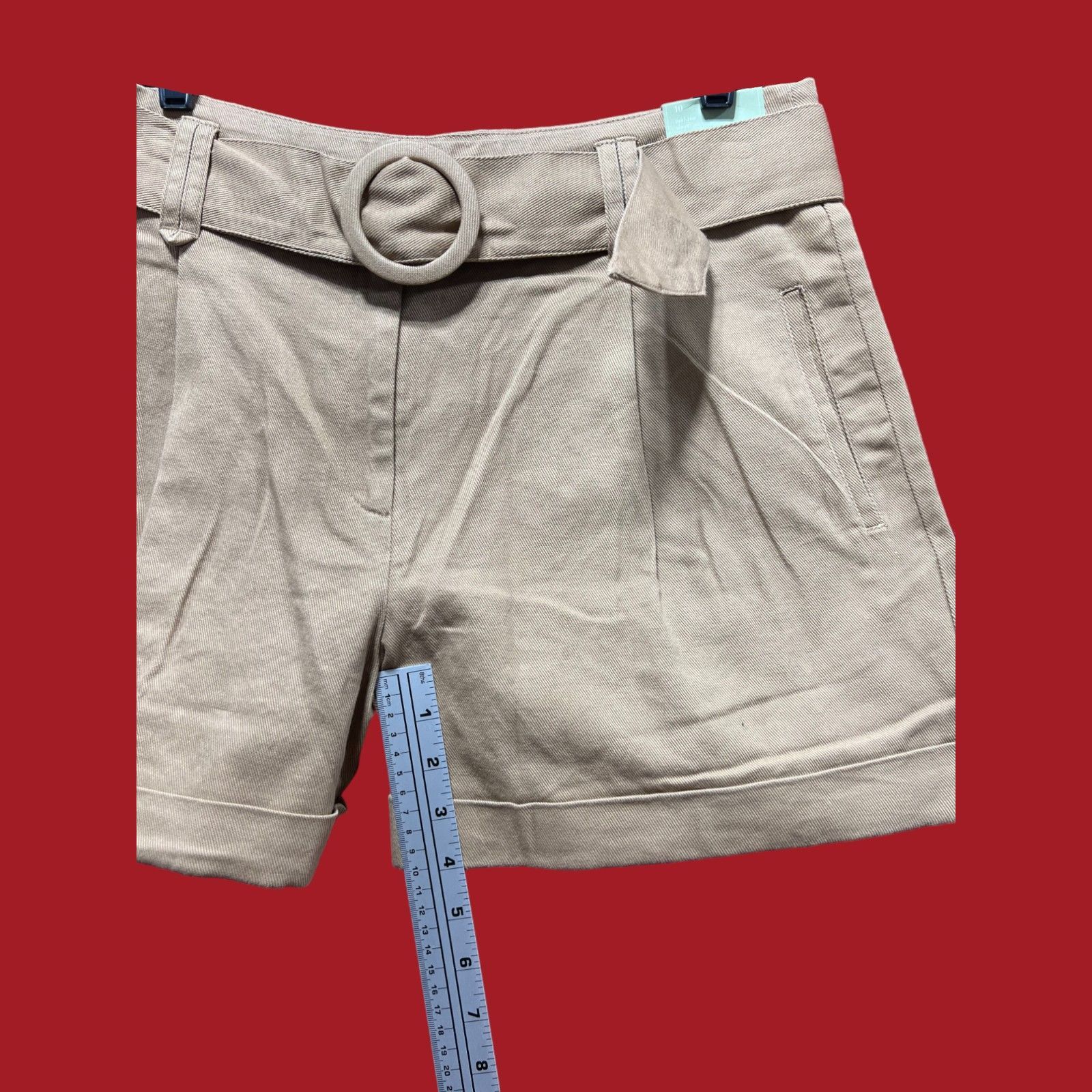 Other Ryegrass - Women's Mid-Rise Pleated Short - Brown - 10 Size 32" / US 10 / IT 46 - 9 Thumbnail